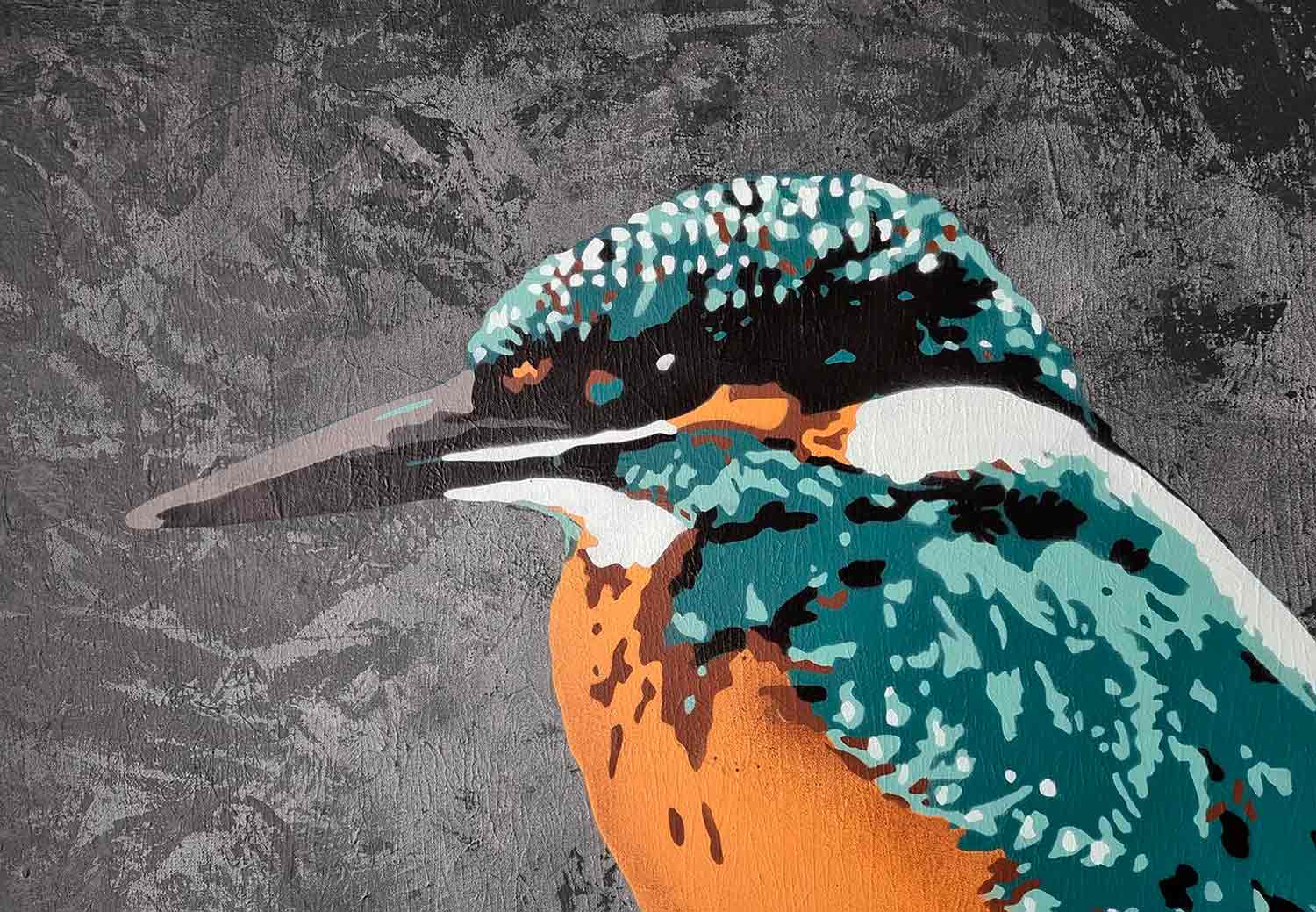 Asko Art, Kingfisher, peinture - Galerie de vente et d’achat d’art contemporain en ligne Artalistic