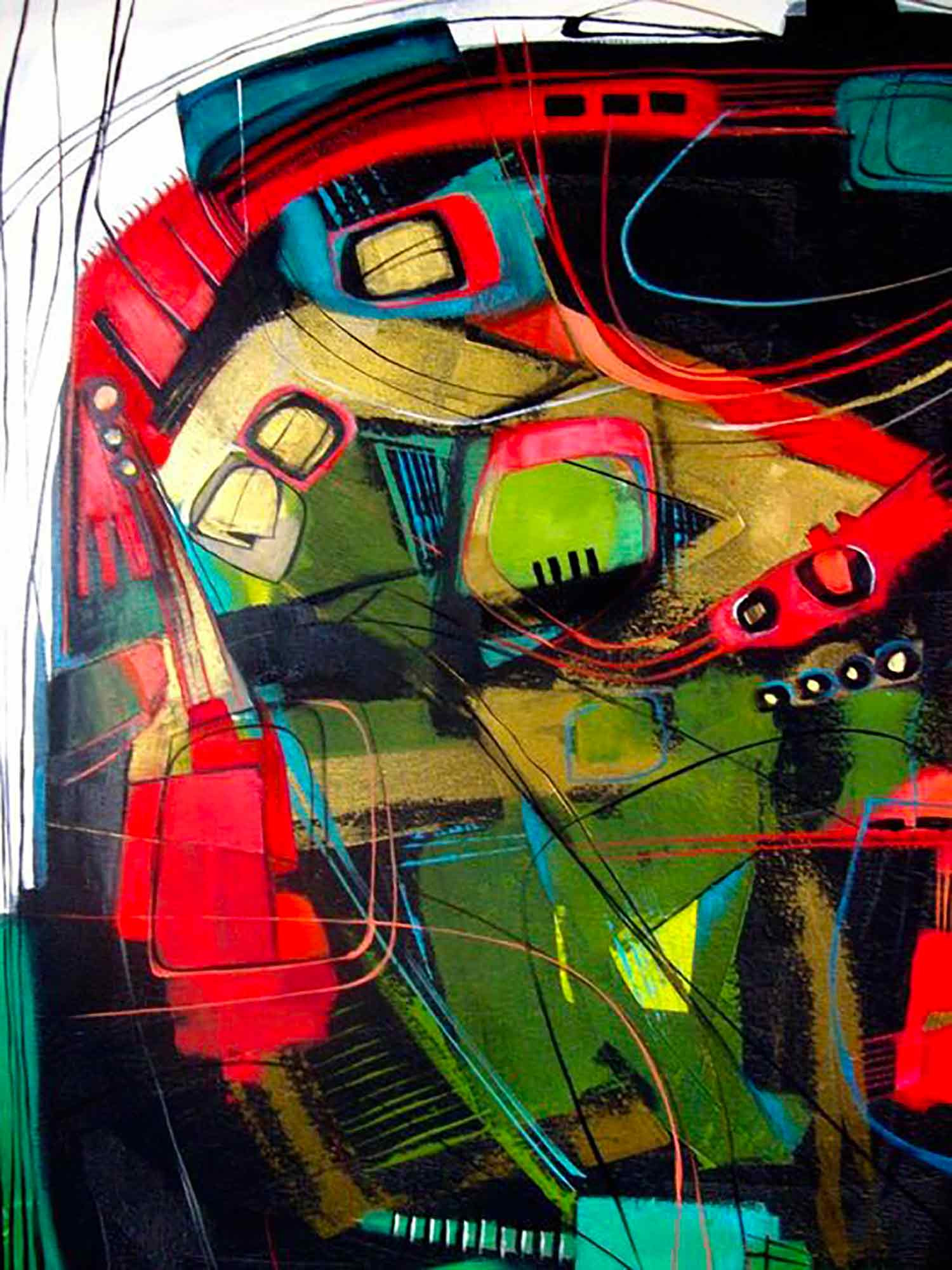 Sonja Brzak, Green peace, peinture - Galerie de vente et d’achat d’art contemporain en ligne Artalistic