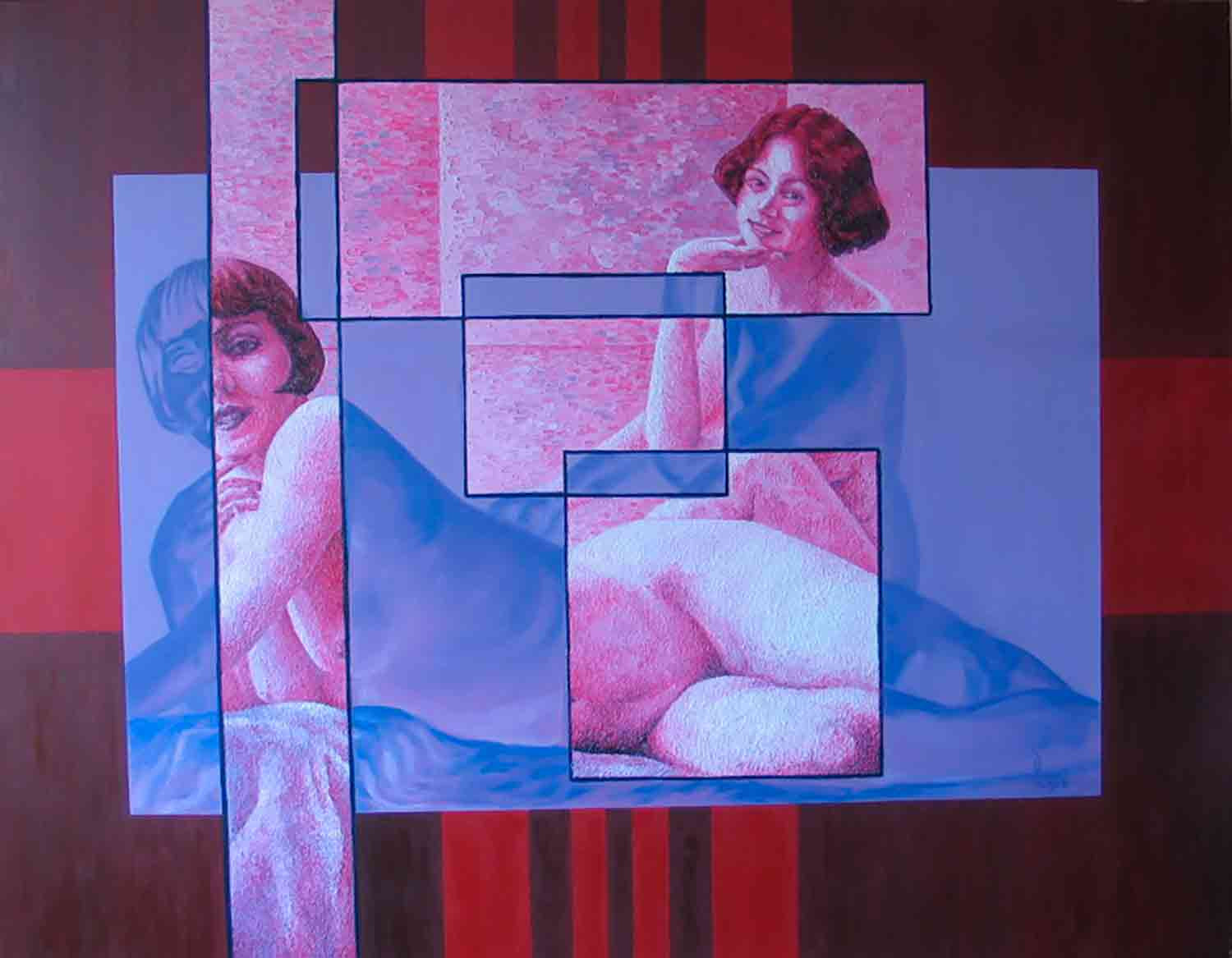 Bruno Pezon, Femmes au clair-obscur, peinture - Galerie de vente et d’achat d’art contemporain en ligne Artalistic