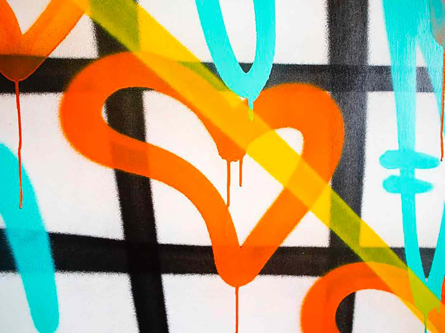 Ram, Love always wins 80's glow, peinture - Galerie de vente et d’achat d’art contemporain en ligne Artalistic
