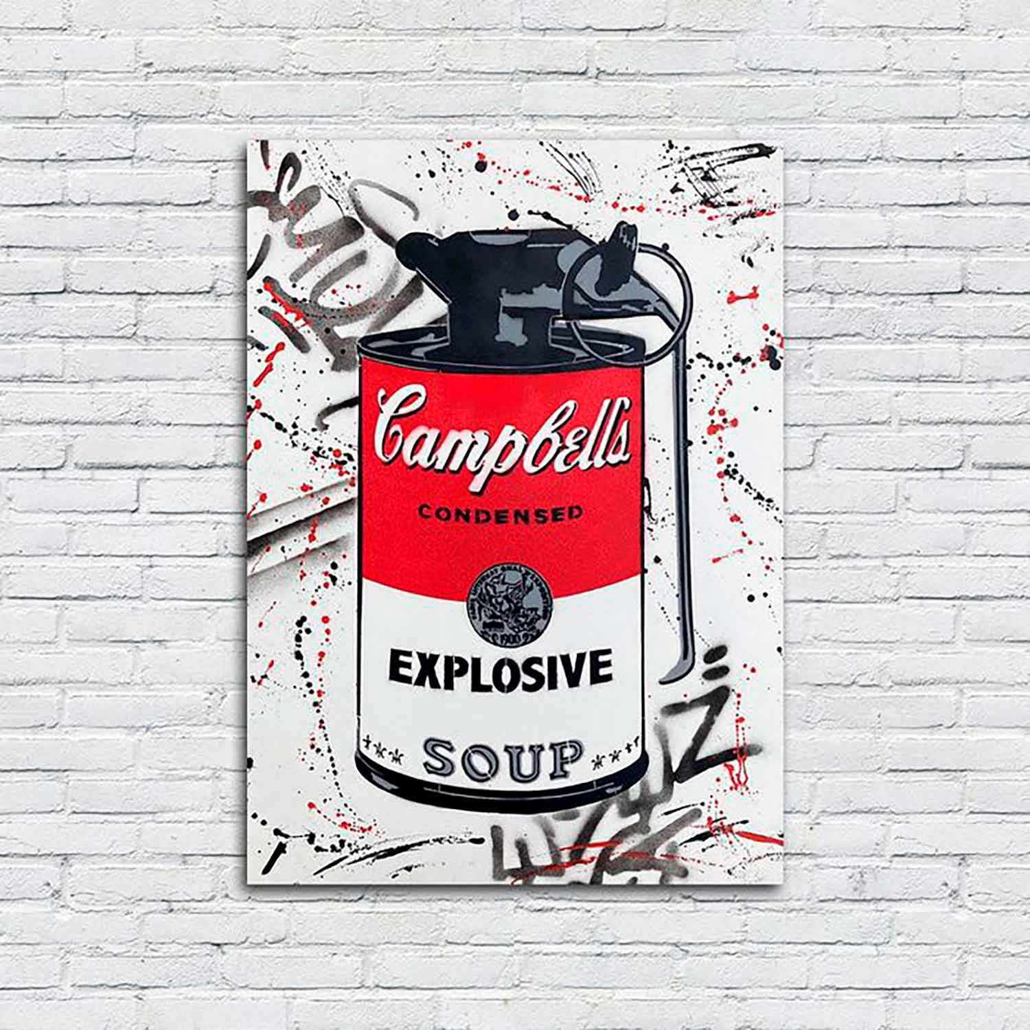 Aiiroh, Explosive Campbell, peinture - Galerie de vente et d’achat d’art contemporain en ligne Artalistic