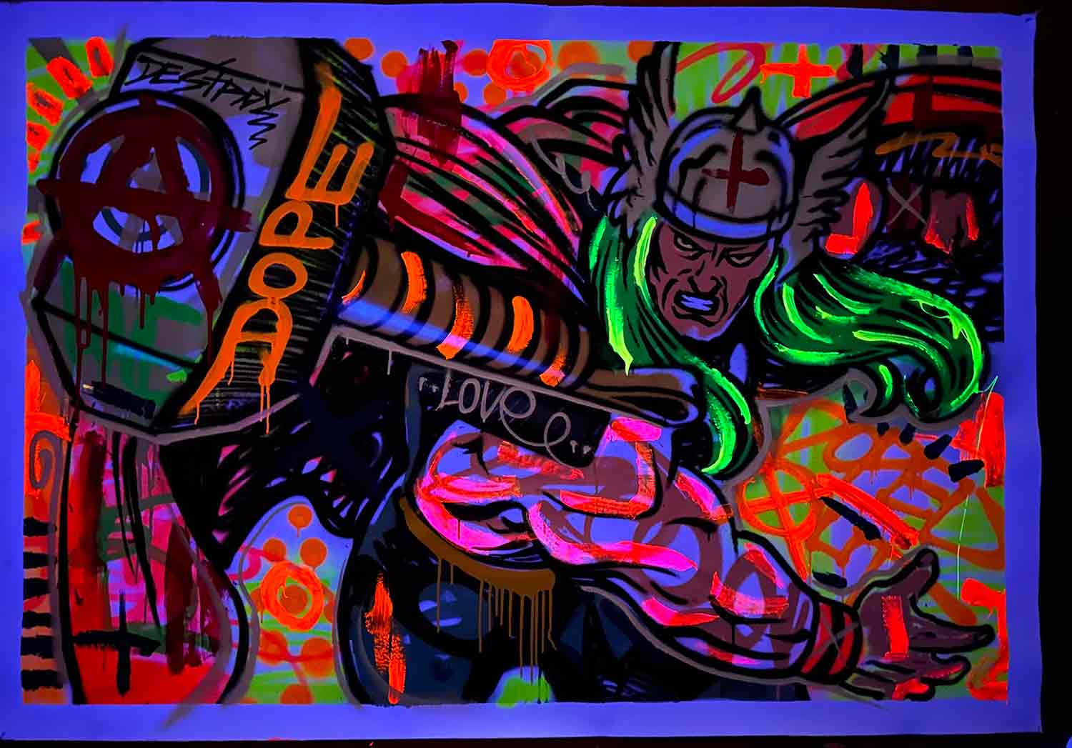 Doped Out M, Thor, peinture - Galerie de vente et d’achat d’art contemporain en ligne Artalistic