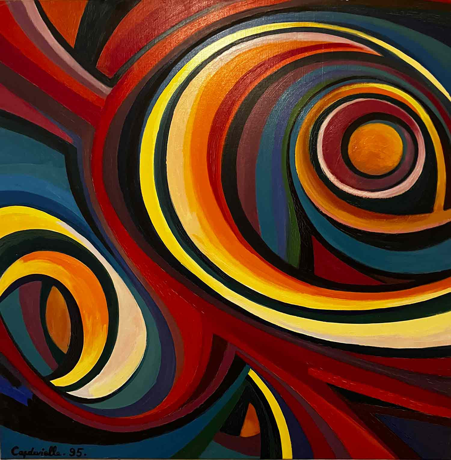 Alain Capdevielle, Composition 5, peinture - Galerie de vente et d’achat d’art contemporain en ligne Artalistic