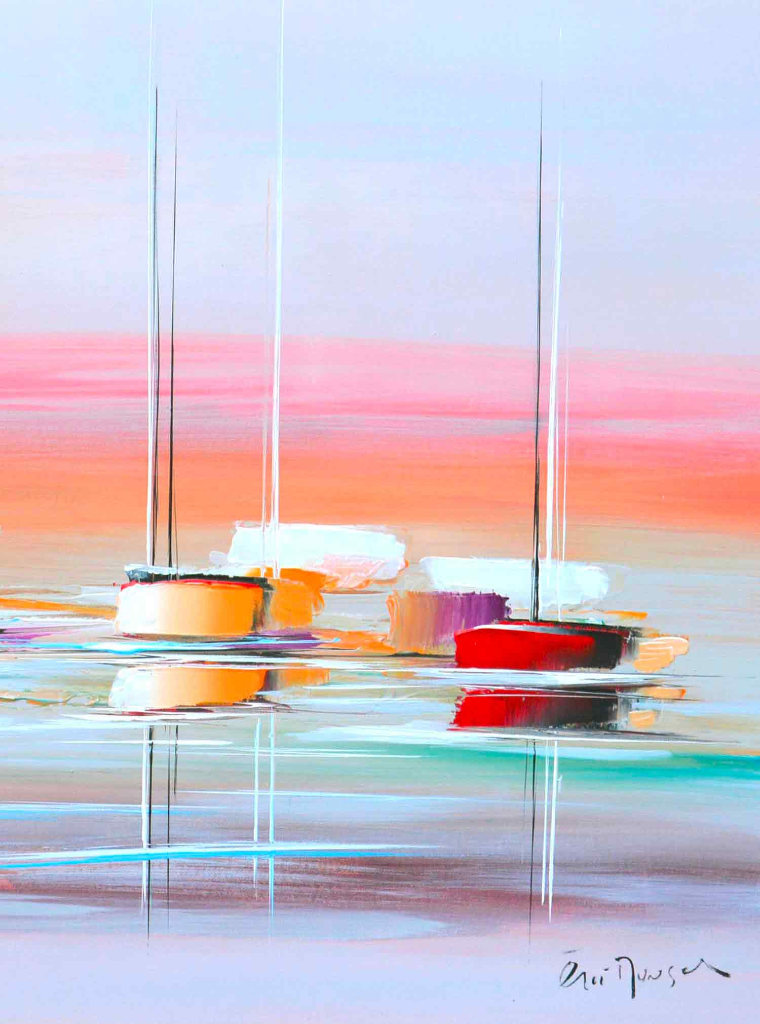 Eric Munsch, A l'aube d'une belle journée, peinture - Galerie de vente et d’achat d’art contemporain en ligne Artalistic