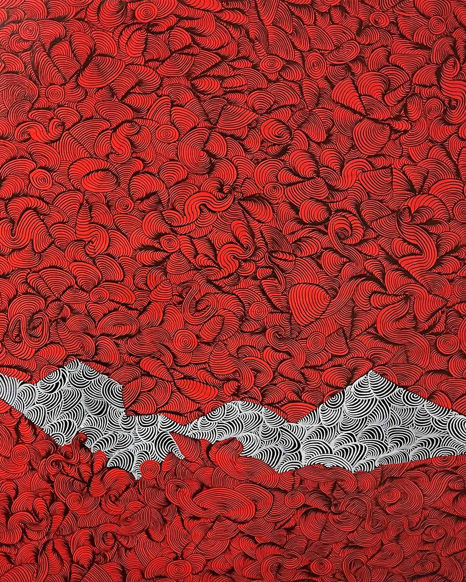Za, Coquillage 2, peinture - Galerie de vente et d’achat d’art contemporain en ligne Artalistic