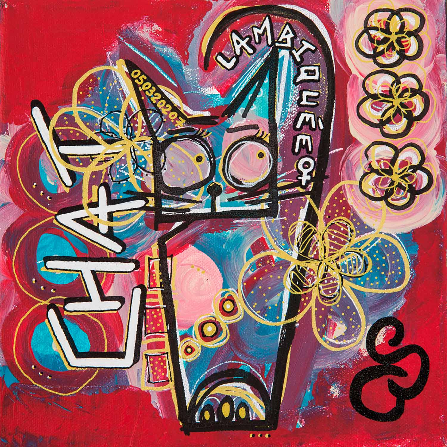 Stéphanie Godann, Chat lambiquée, peinture - Galerie de vente et d’achat d’art contemporain en ligne Artalistic