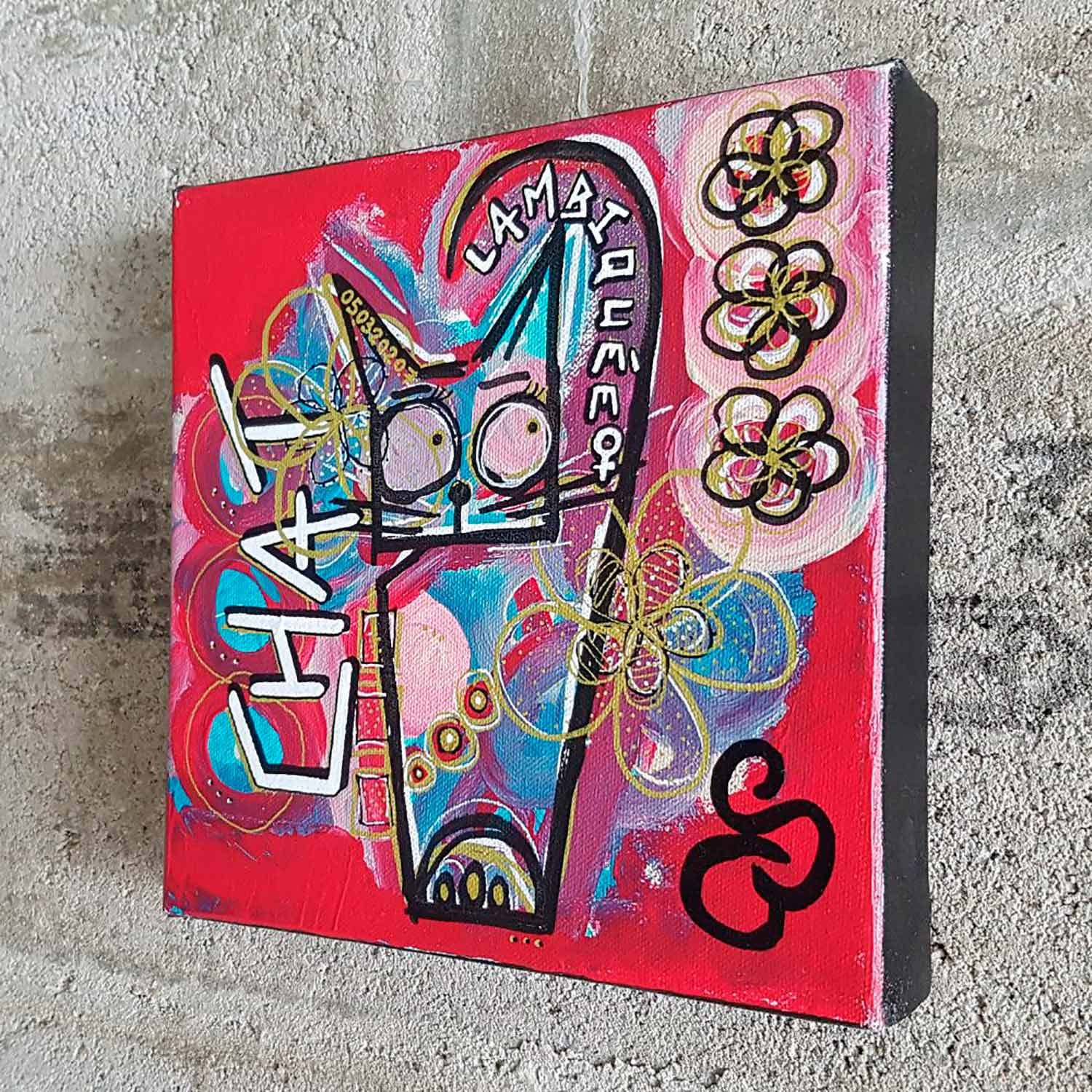 Stéphanie Godann, Chat lambiquée, peinture - Galerie de vente et d’achat d’art contemporain en ligne Artalistic