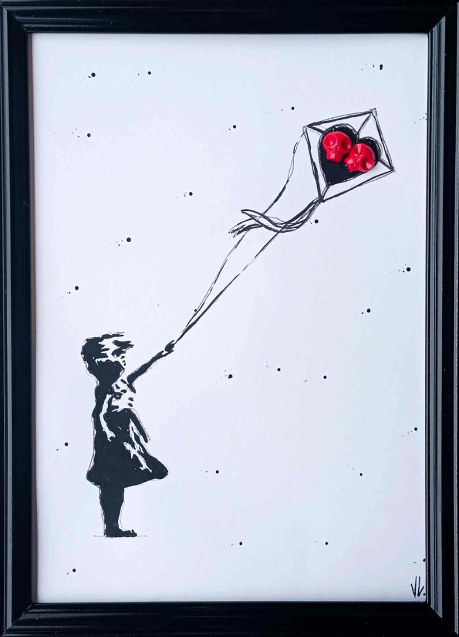 VL, Lanceurskull cerf volant, peinture - Galerie de vente et d’achat d’art contemporain en ligne Artalistic