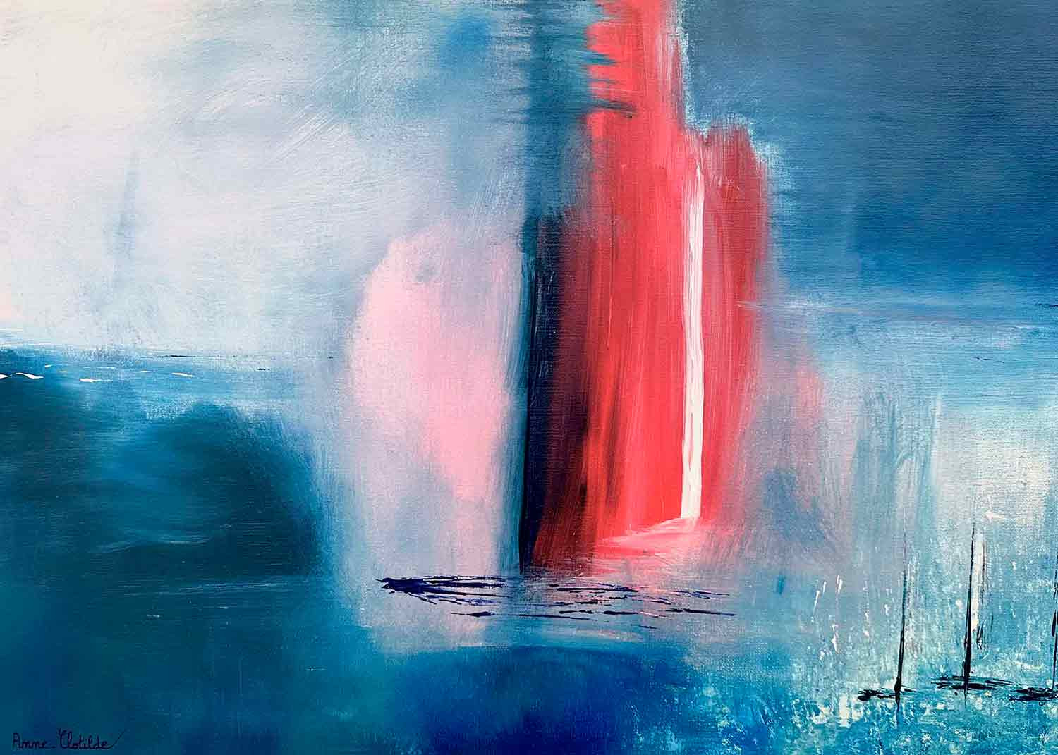 Anne-Clotilde, Songe en mer, peinture - Galerie de vente et d’achat d’art contemporain en ligne Artalistic