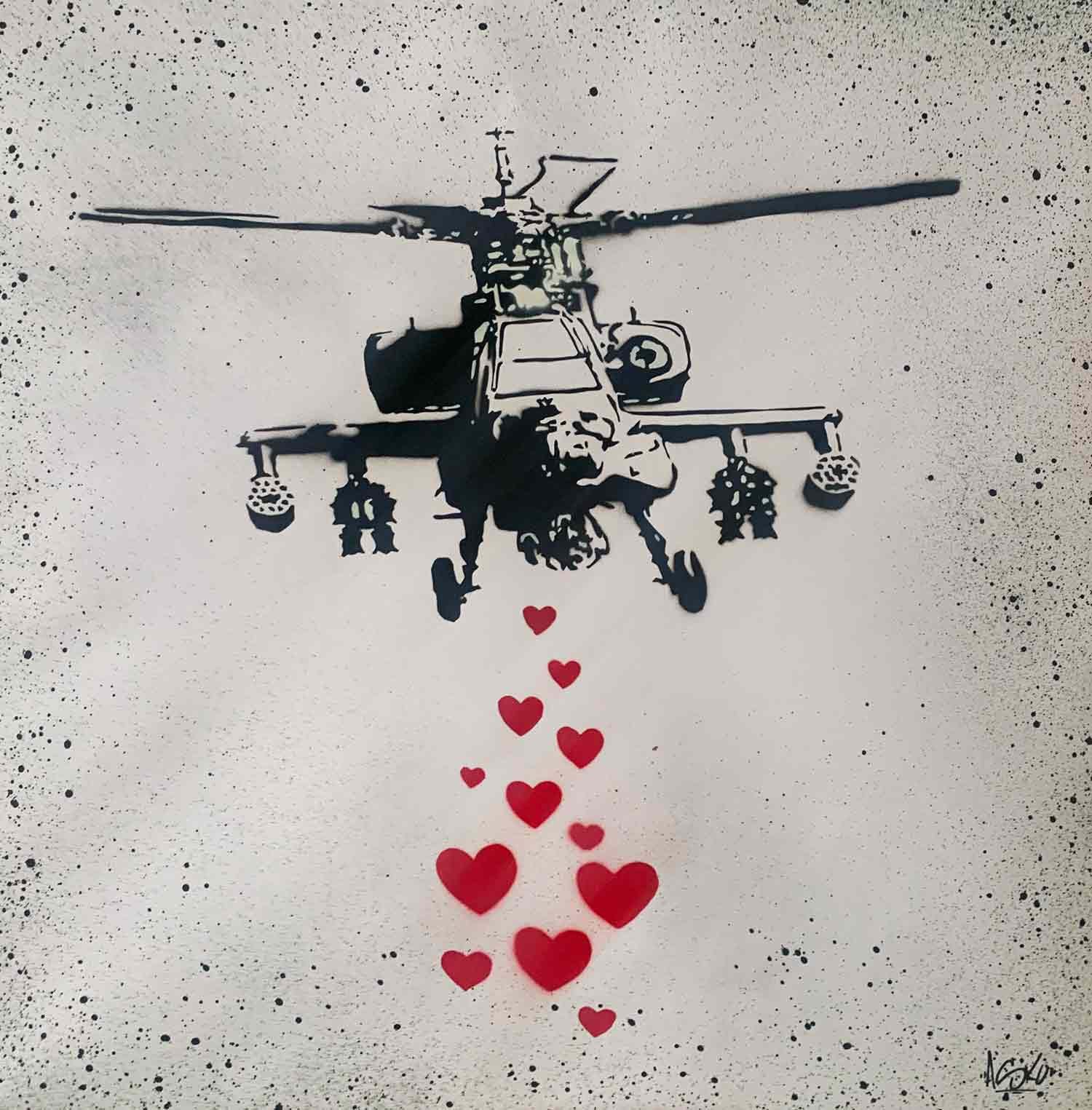 Asko Art, La guerre des roses, peinture - Galerie de vente et d’achat d’art contemporain en ligne Artalistic