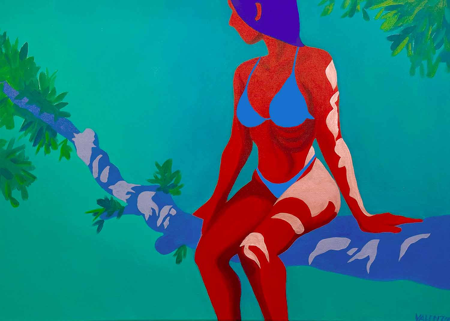 Valentine Sarrazin, A l'ombre suspendue, peinture - Galerie de vente et d’achat d’art contemporain en ligne Artalistic