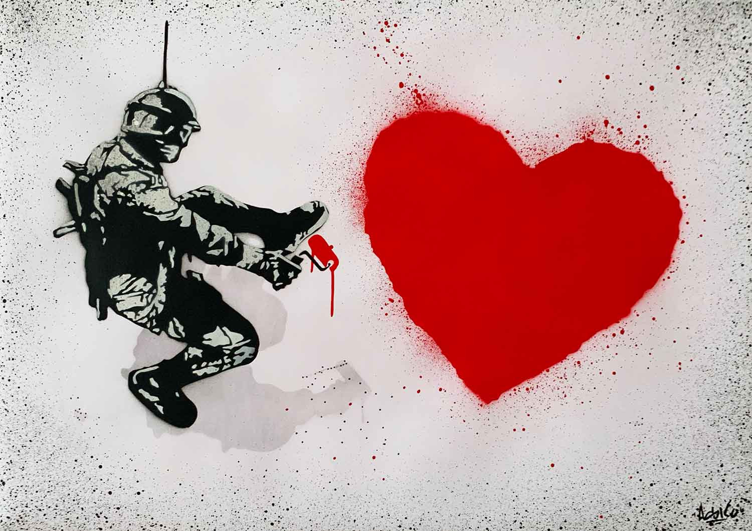 Asko Art, Street of red, peinture - Galerie de vente et d’achat d’art contemporain en ligne Artalistic