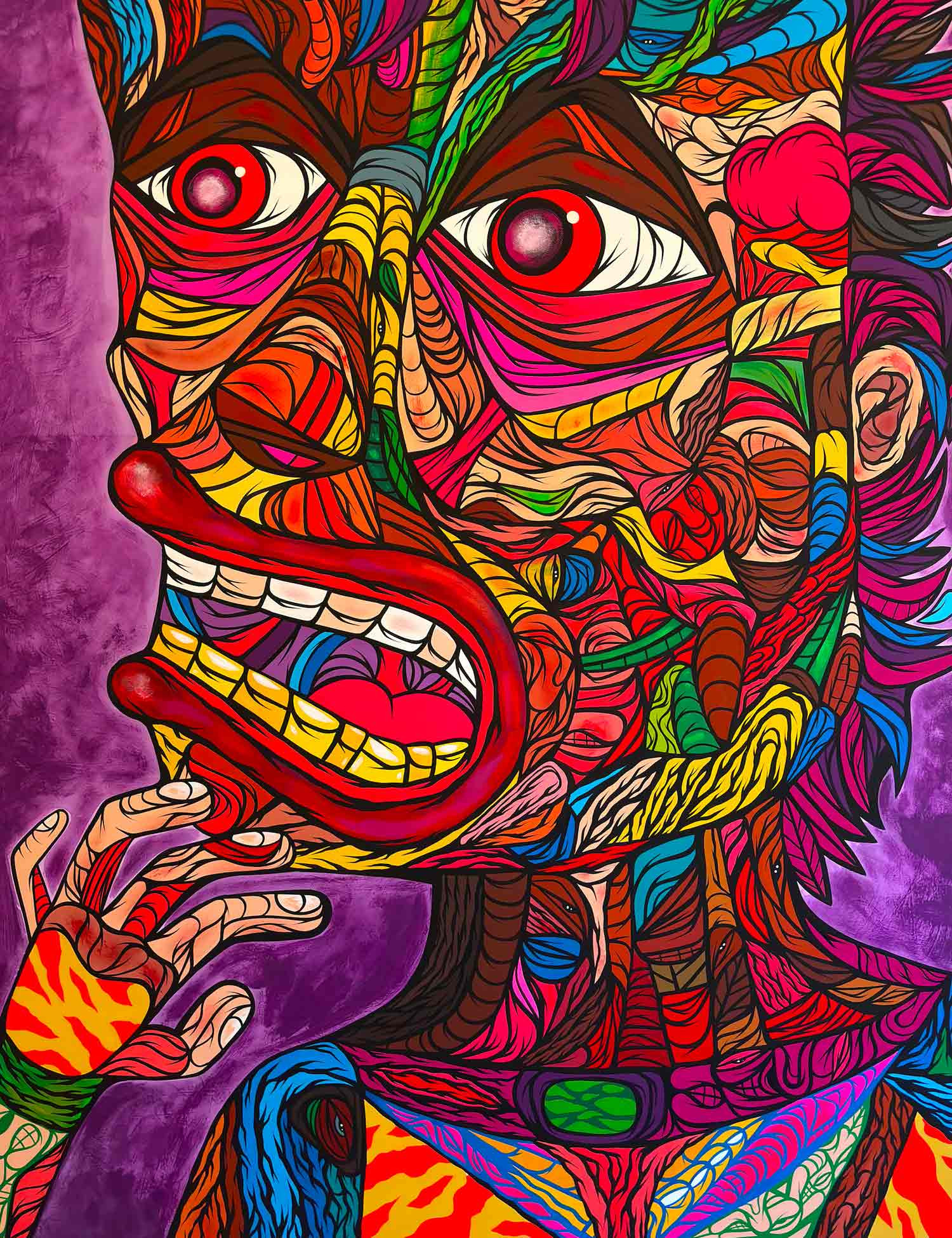 Nicolas Denigot, L'homme surpris, peinture - Galerie de vente et d’achat d’art contemporain en ligne Artalistic