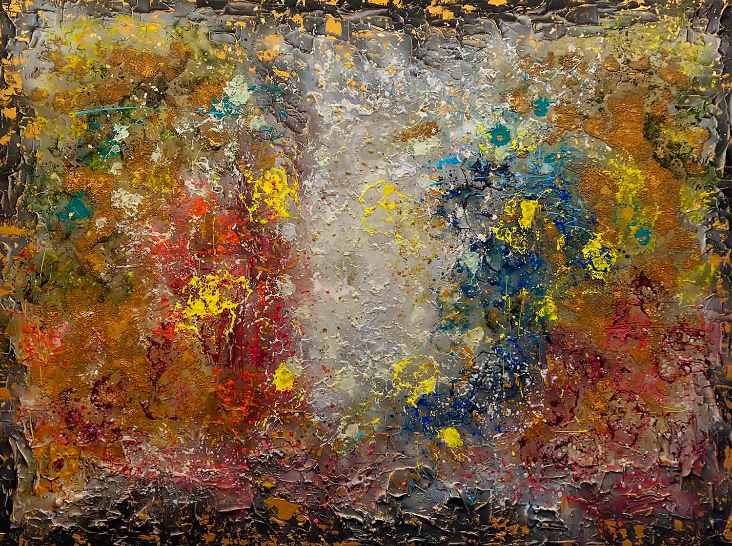 Céline Marin, Feu d'artifice, peinture - Galerie de vente et d’achat d’art contemporain en ligne Artalistic