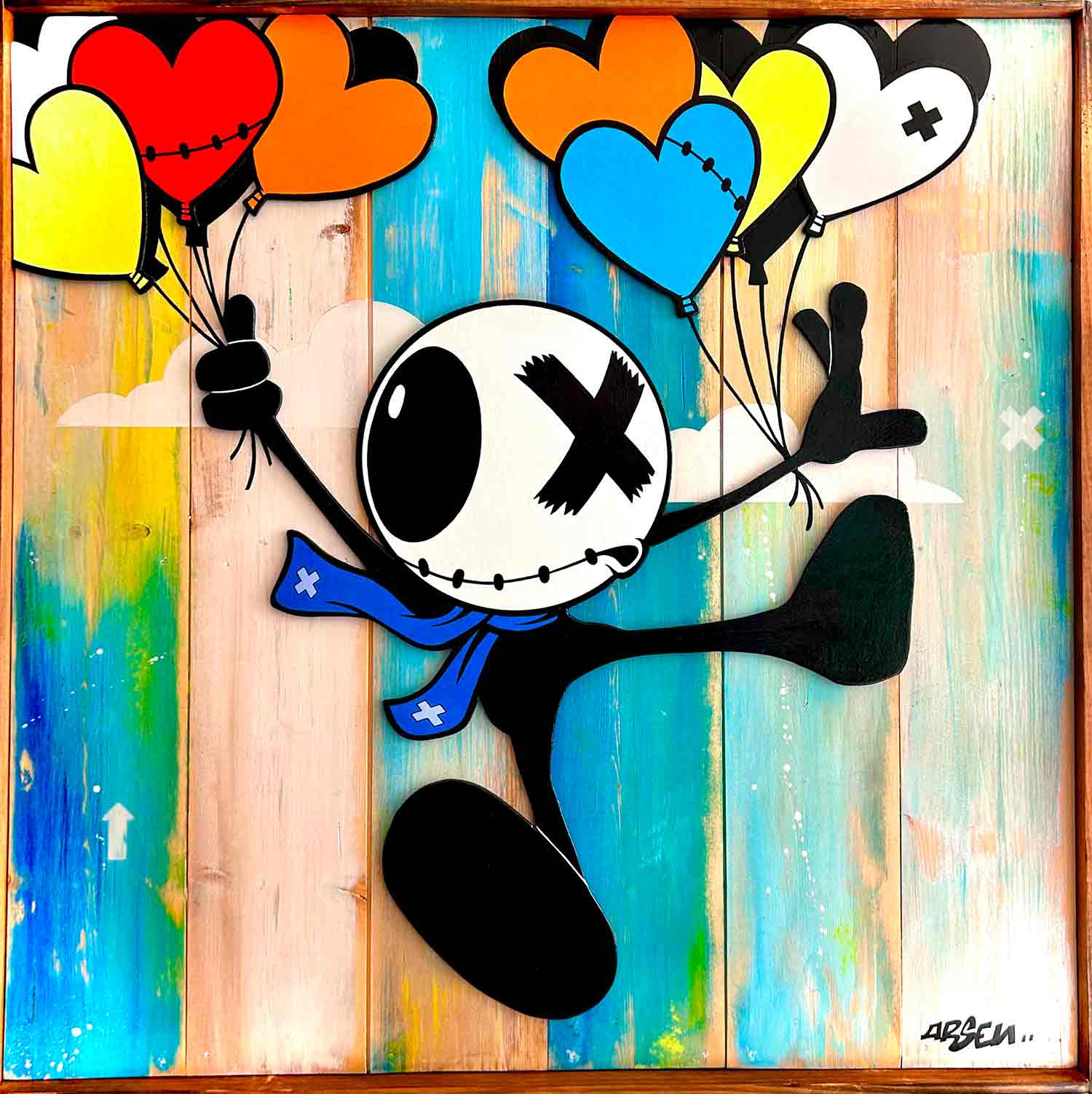 Arsen, Haut les coeurs, peinture - Galerie de vente et d’achat d’art contemporain en ligne Artalistic