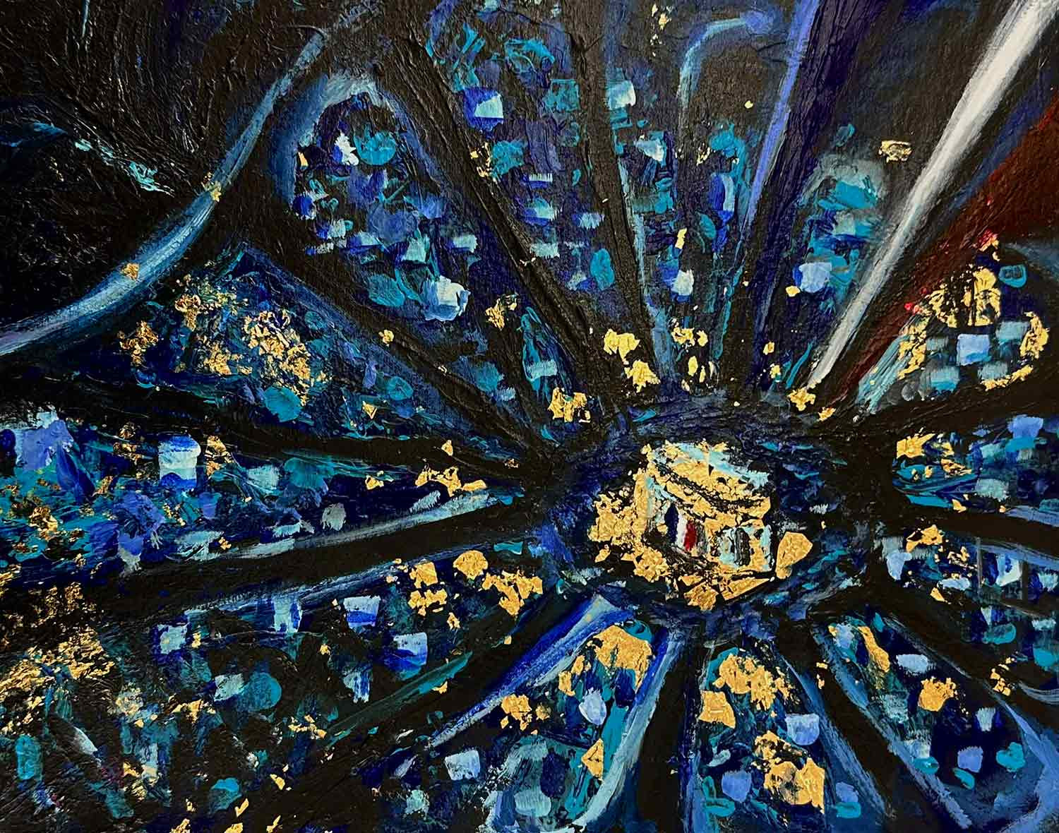 Lehms, Le triomphe du bleuet, peinture - Galerie de vente et d’achat d’art contemporain en ligne Artalistic