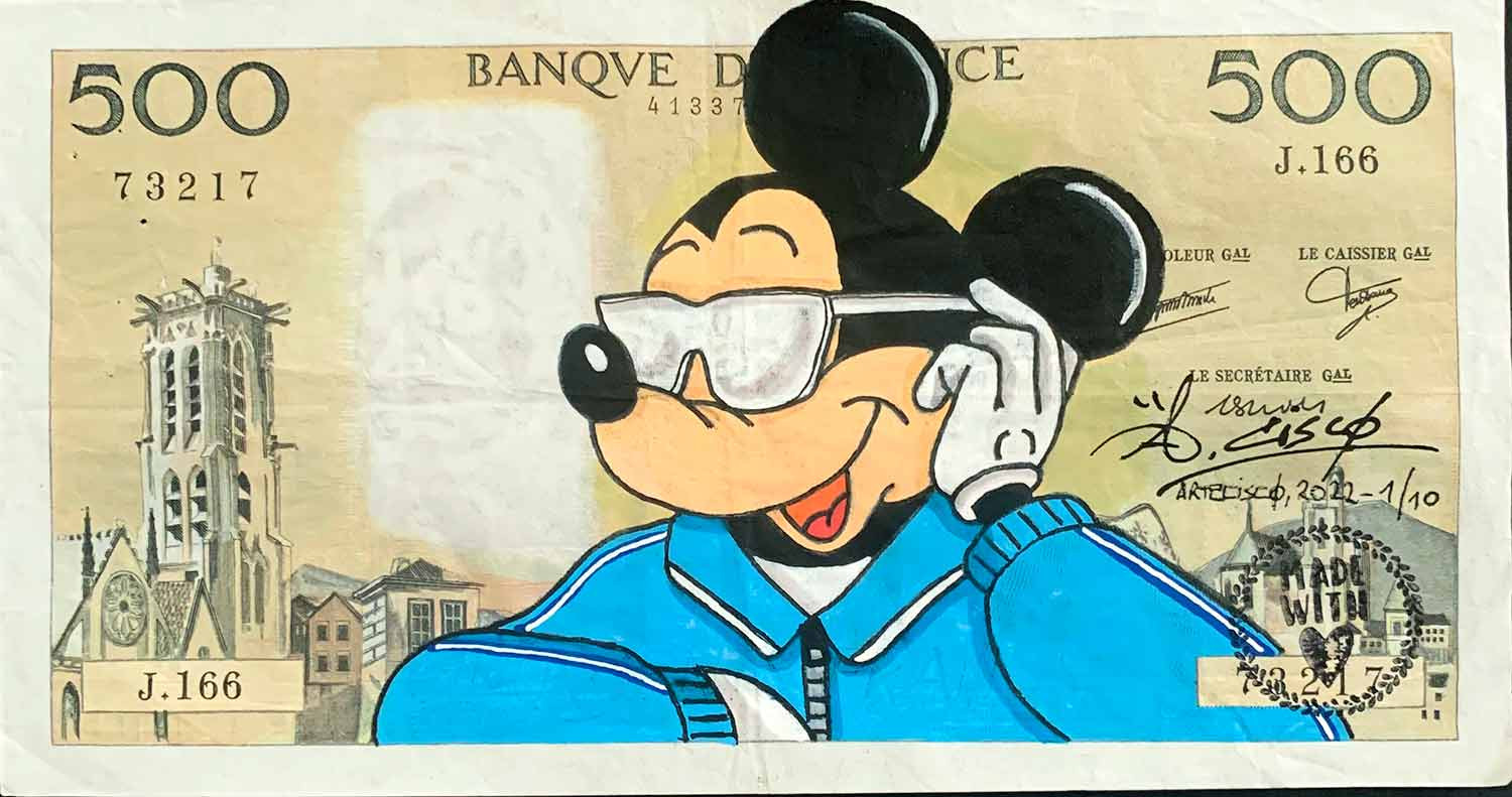 Cisco, Mickey street, peinture - Galerie de vente et d’achat d’art contemporain en ligne Artalistic