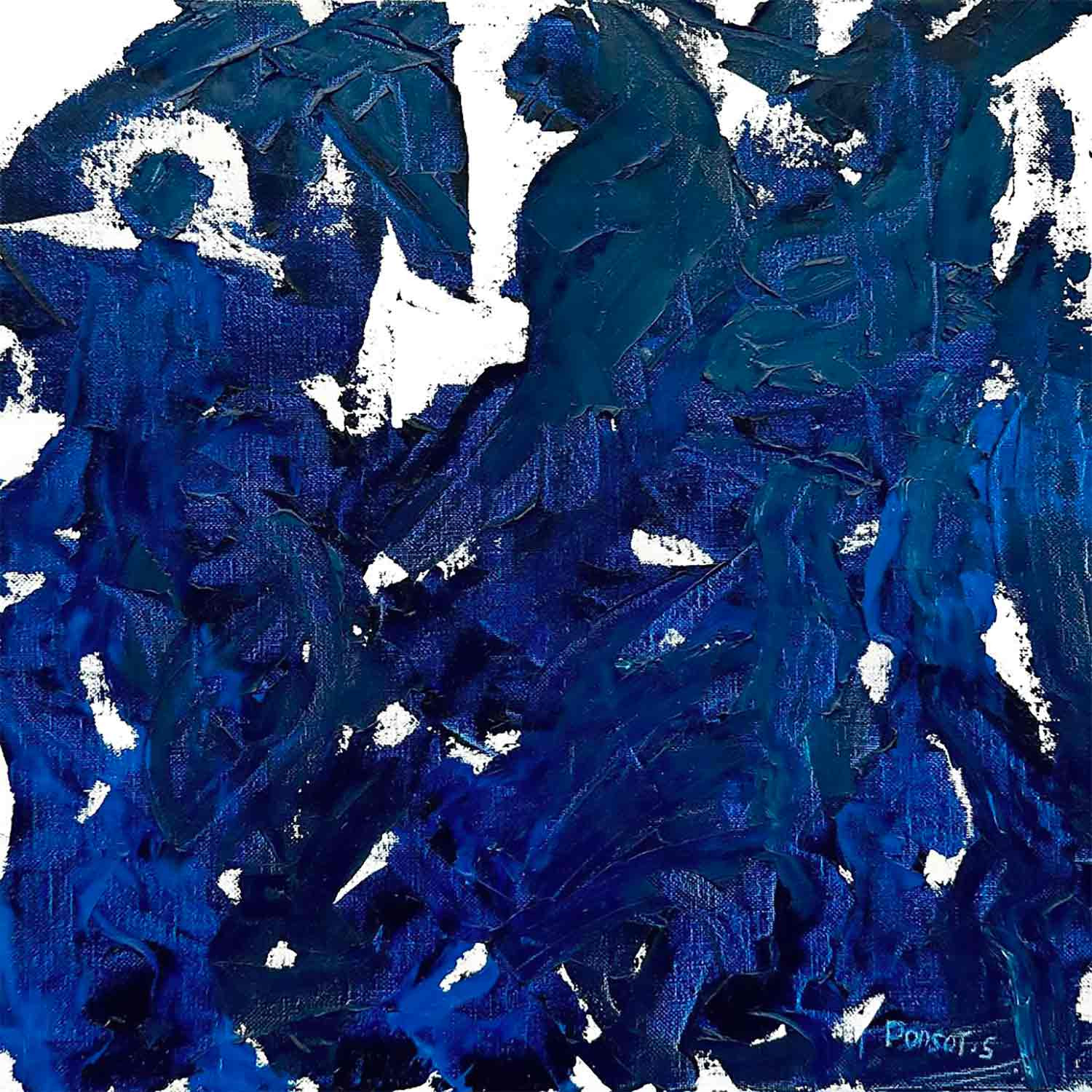 Ponsot.S, Bleu, peinture - Galerie de vente et d’achat d’art contemporain en ligne Artalistic