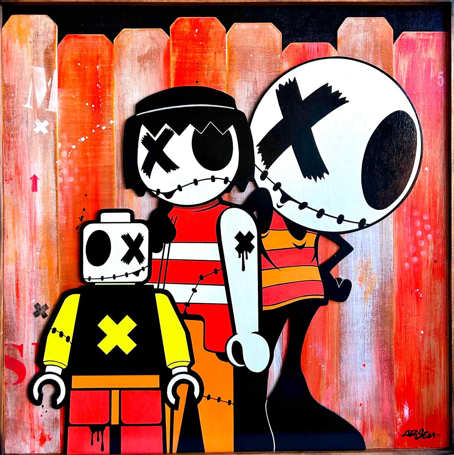 Arsen, Sacrée triplette, peinture - Galerie de vente et d’achat d’art contemporain en ligne Artalistic