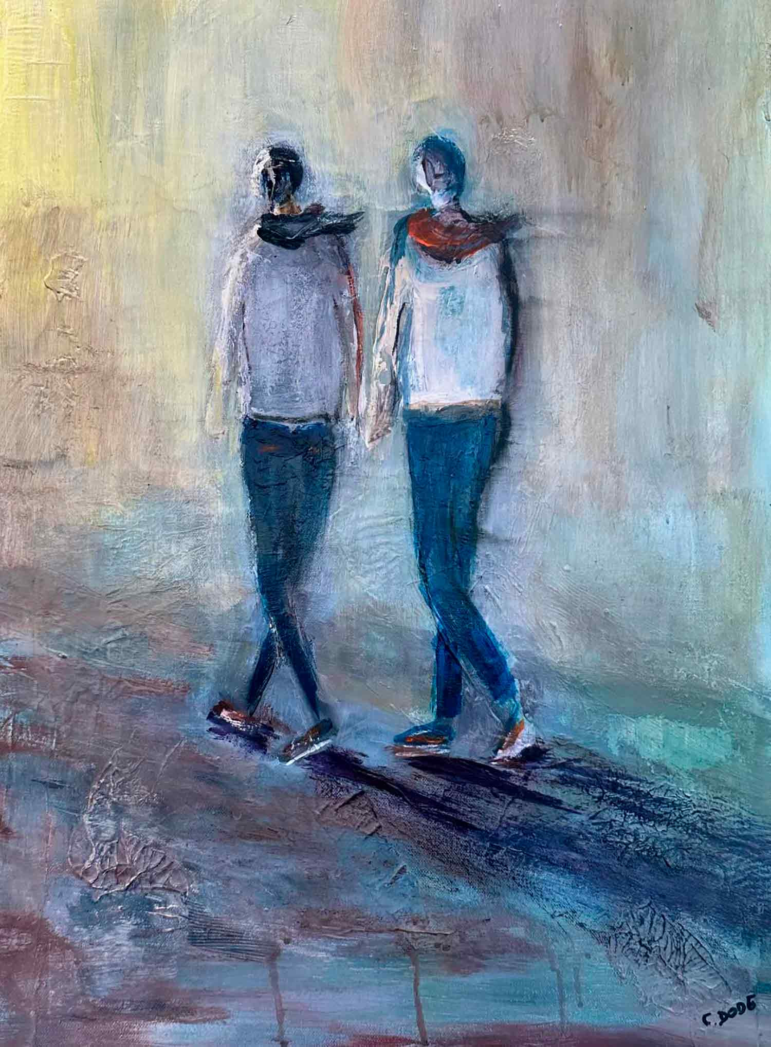 Cathy Dode, La balade, peinture - Galerie de vente et d’achat d’art contemporain en ligne Artalistic