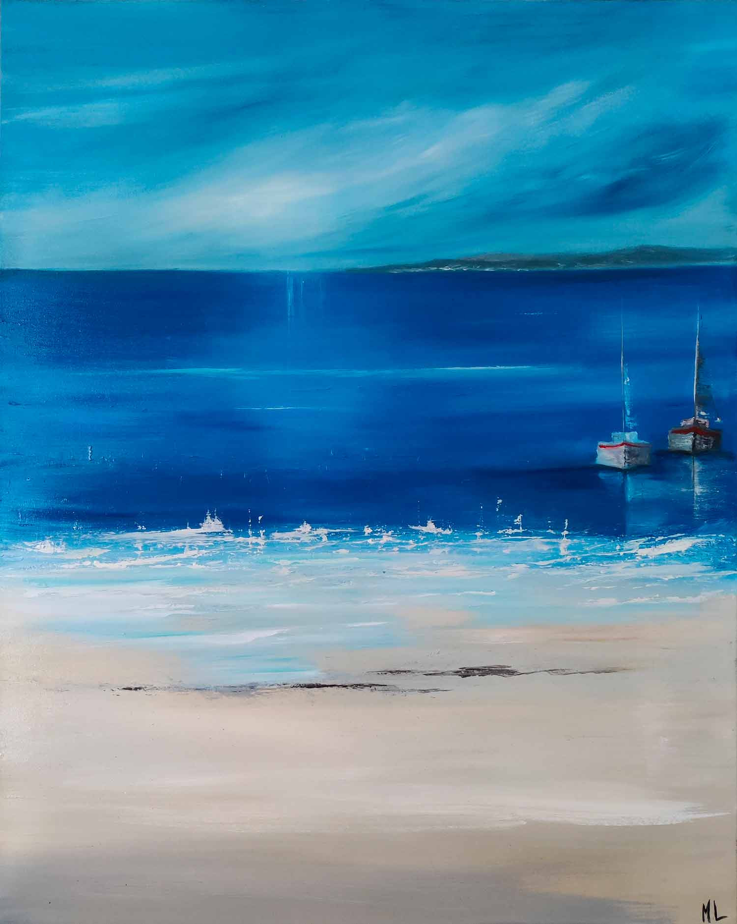 Marie Line Robert, Méditerranée, peinture - Galerie de vente et d’achat d’art contemporain en ligne Artalistic