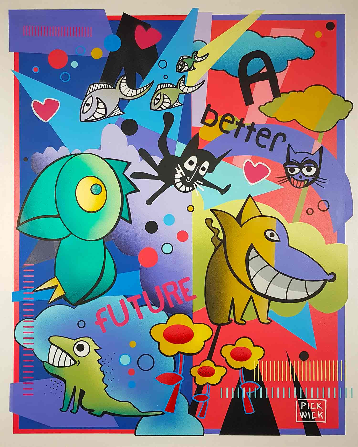 Pickwick, a better futur, peinture - Galerie de vente et d’achat d’art contemporain en ligne Artalistic