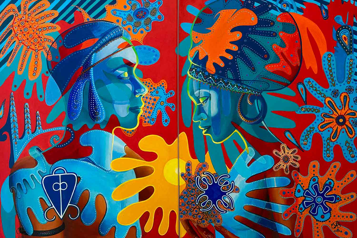 Angélique Capozzoli, L'hymne à l'amour, peinture - Galerie de vente et d’achat d’art contemporain en ligne Artalistic