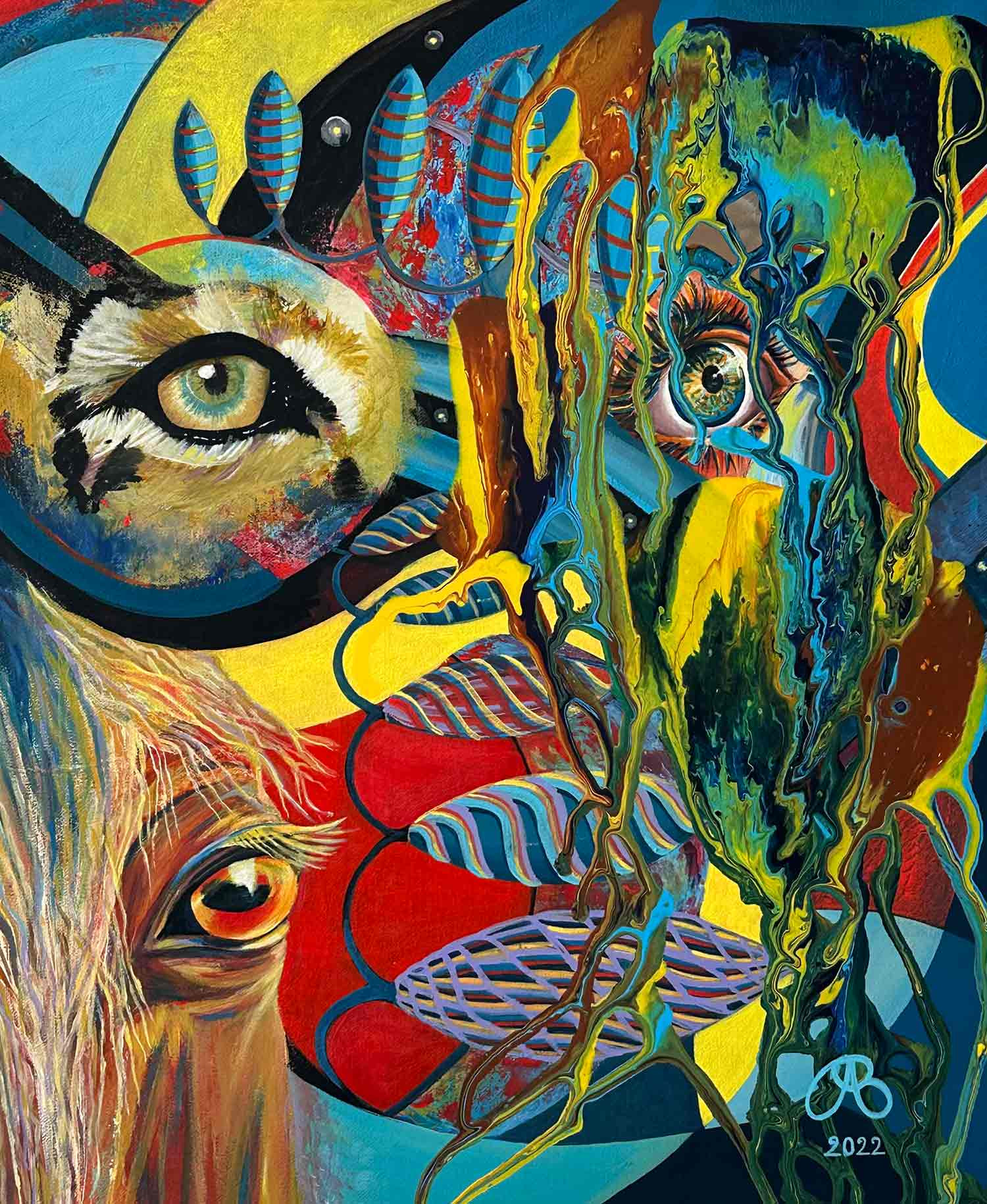 Angélique Capozzoli, Symphonie vitale, peinture - Galerie de vente et d’achat d’art contemporain en ligne Artalistic