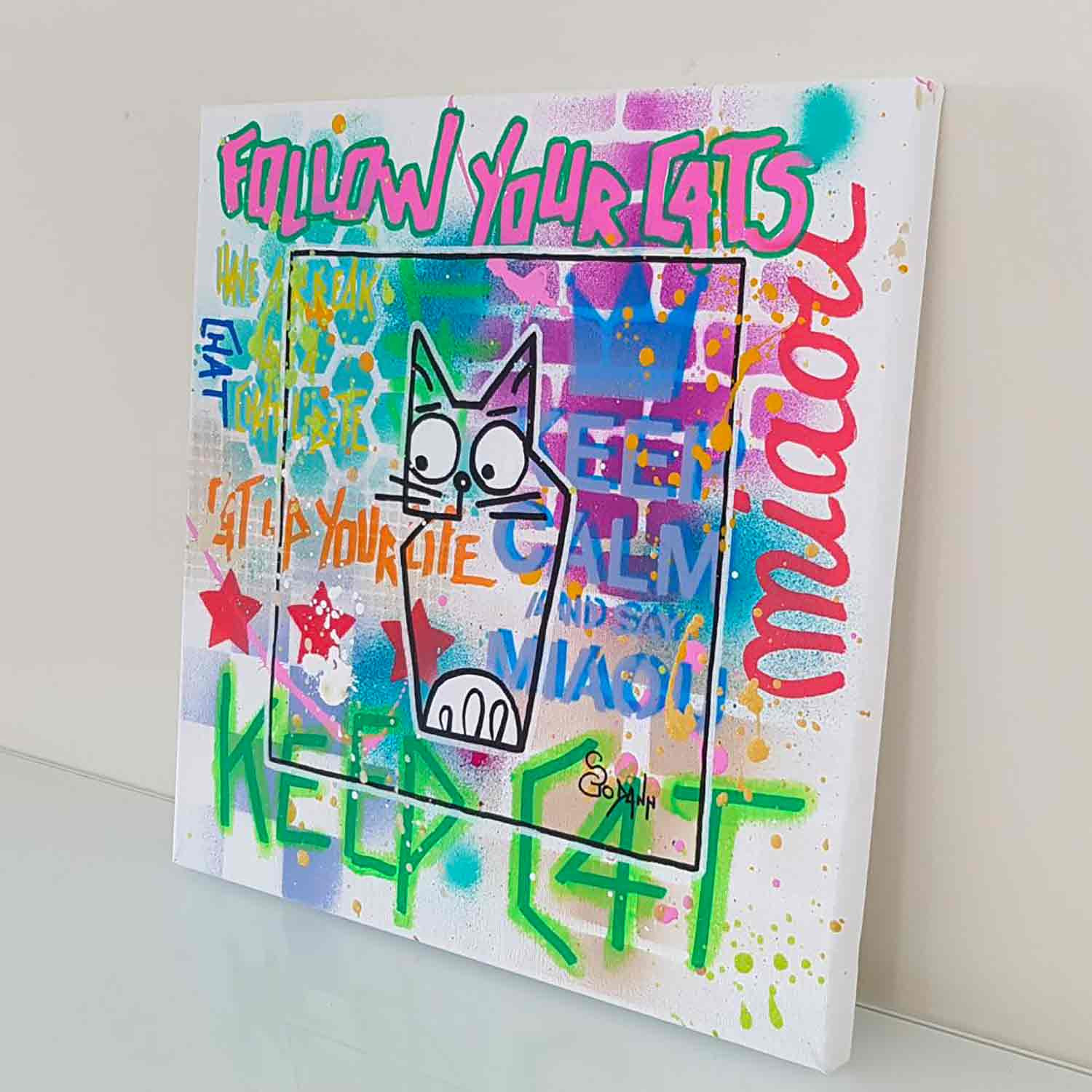 Stéphanie Godann, Chatnonyme, peinture - Galerie de vente et d’achat d’art contemporain en ligne Artalistic