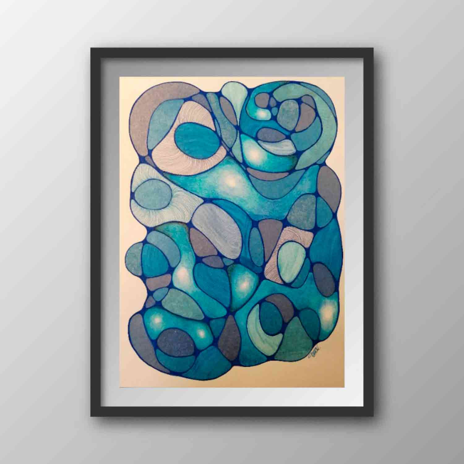 Fhen, Koa blue, peinture - Galerie de vente et d’achat d’art contemporain en ligne Artalistic