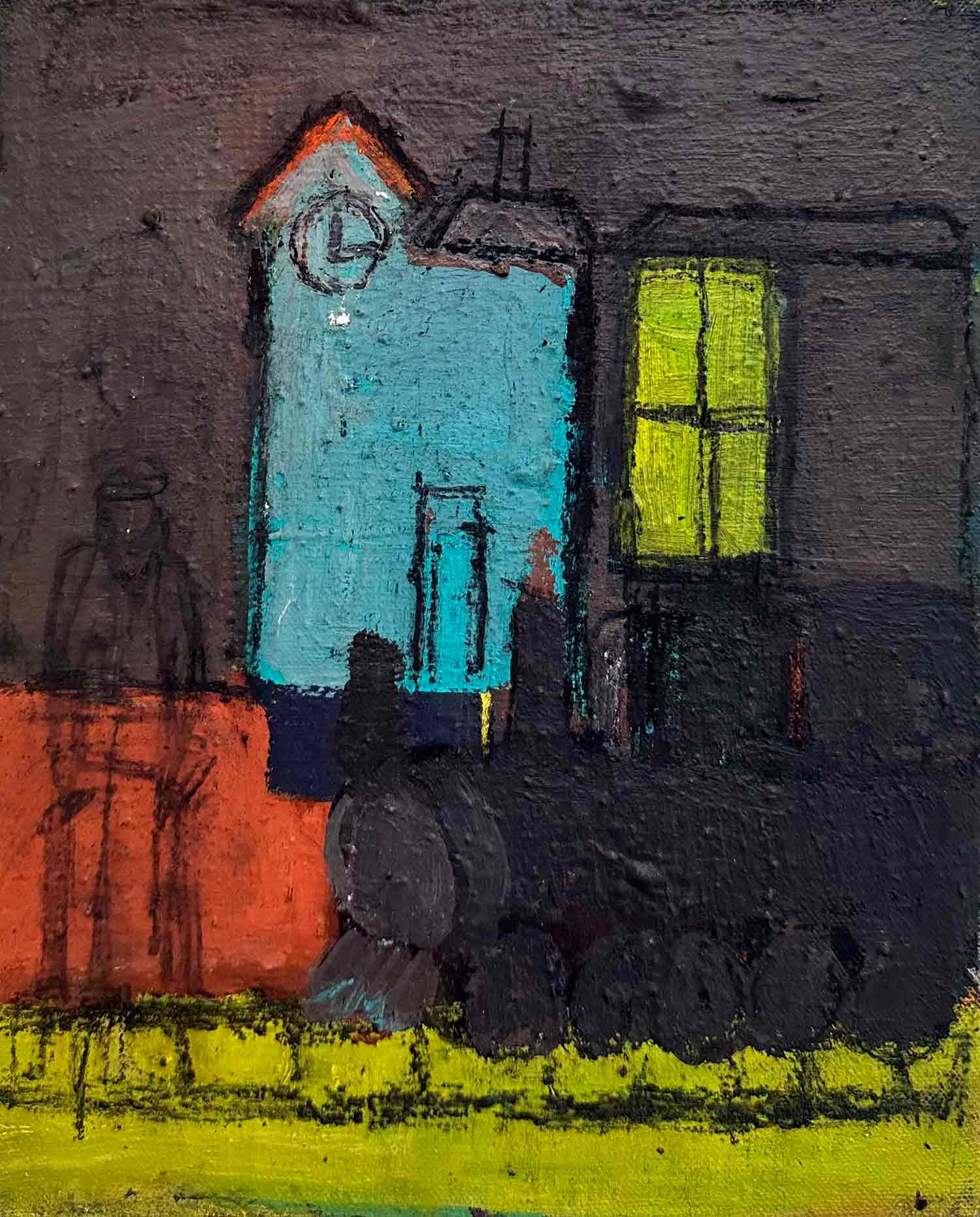 Catherine Bell, Le train, peinture - Galerie de vente et d’achat d’art contemporain en ligne Artalistic