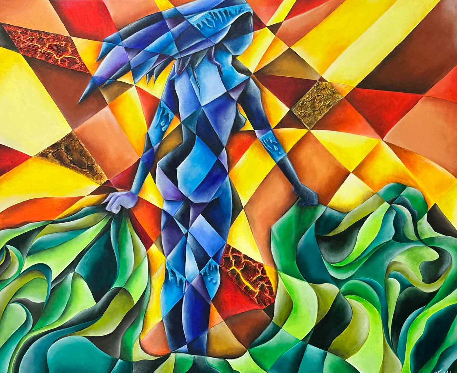 Marly, Elément terre, peinture - Galerie de vente et d’achat d’art contemporain en ligne Artalistic