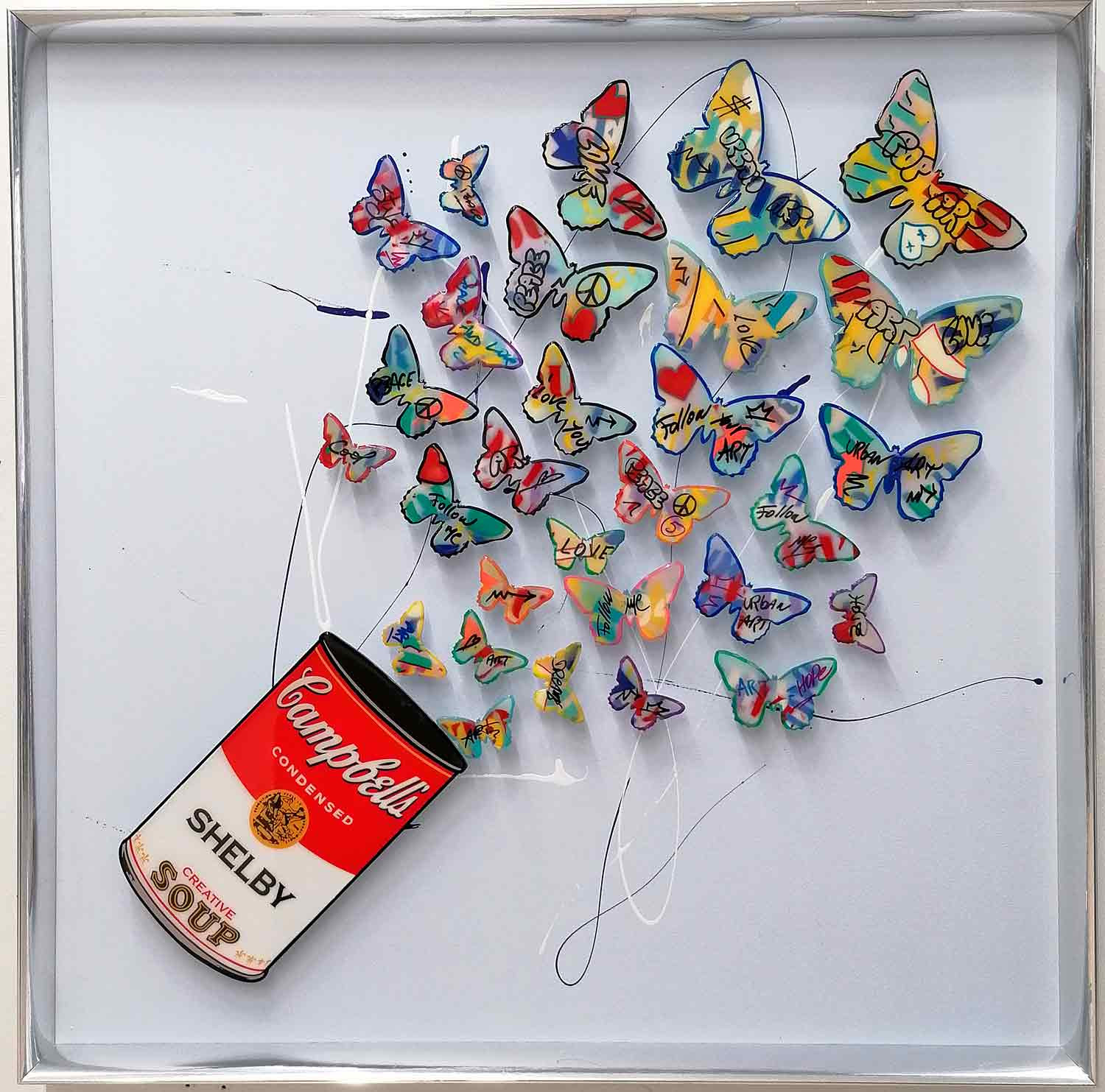 Shelby, Campbell's Butterflies, peinture - Galerie de vente et d’achat d’art contemporain en ligne Artalistic