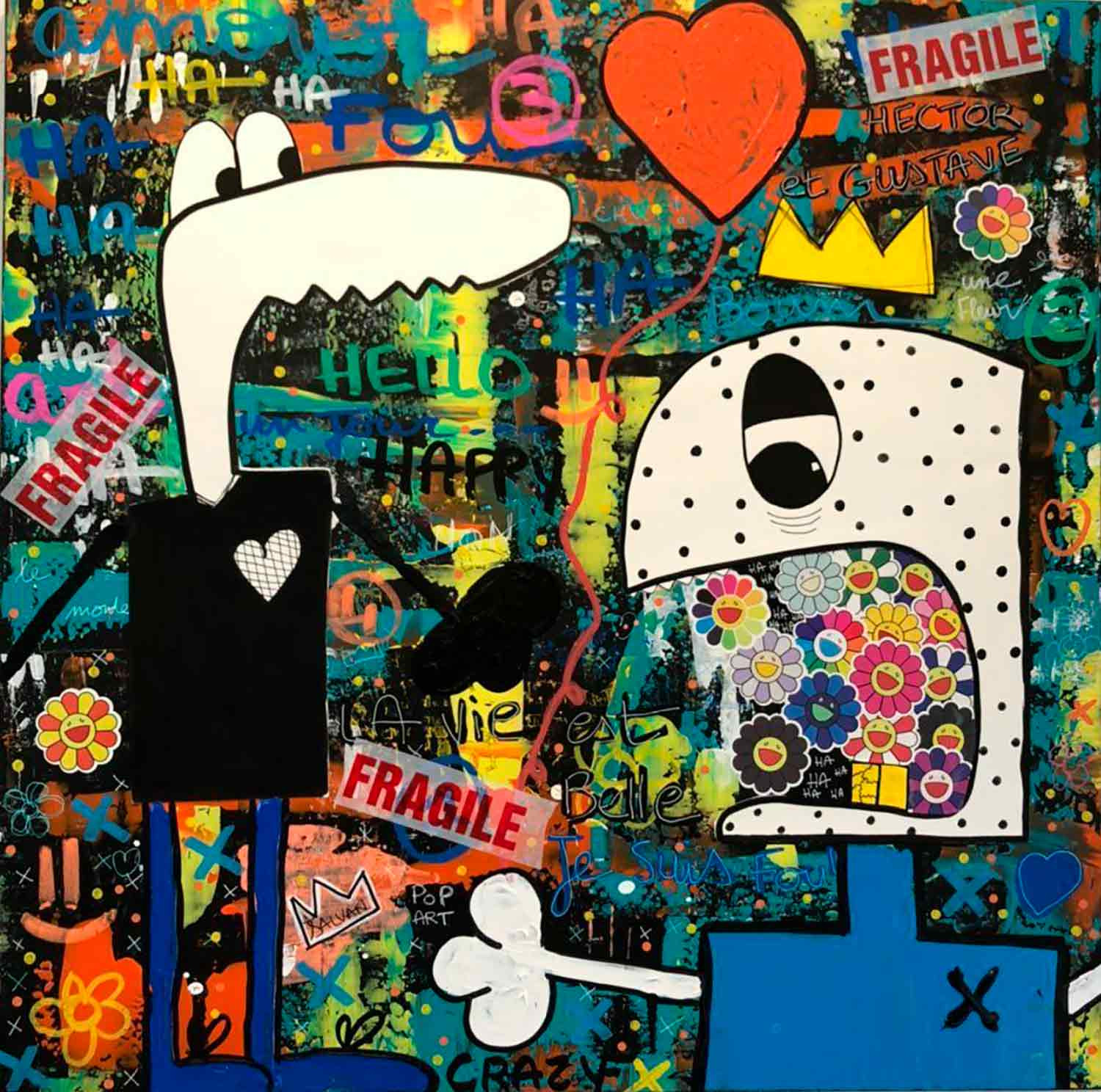 Pauline Salvan, Hector et Gustave, peinture - Galerie de vente et d’achat d’art contemporain en ligne Artalistic