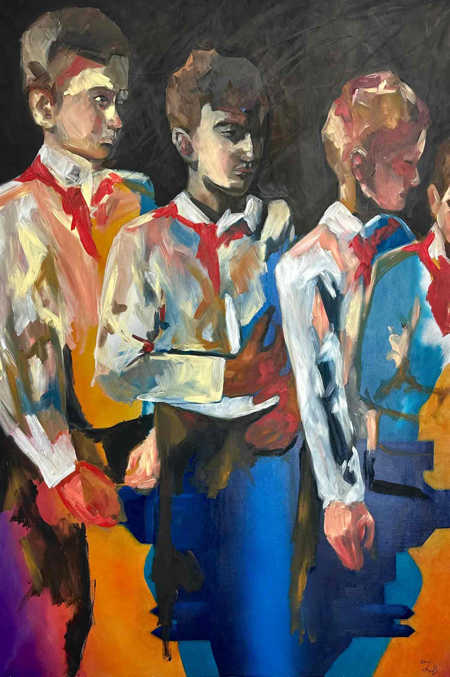 Lulianiia Le Borgne, Pionniers, peinture - Galerie de vente et d’achat d’art contemporain en ligne Artalistic
