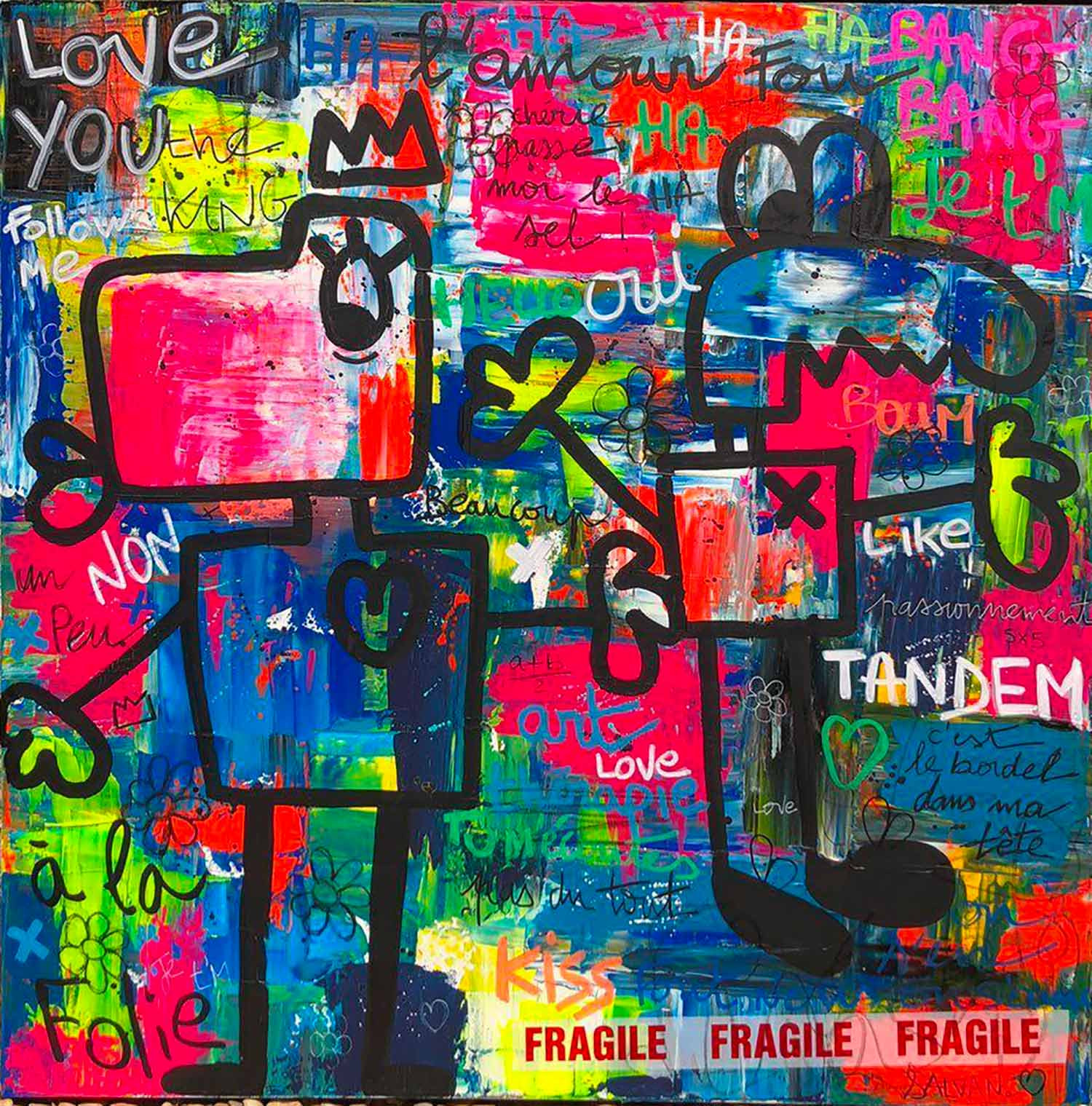 Pauline Salvan, L'amour fou, peinture - Galerie de vente et d’achat d’art contemporain en ligne Artalistic