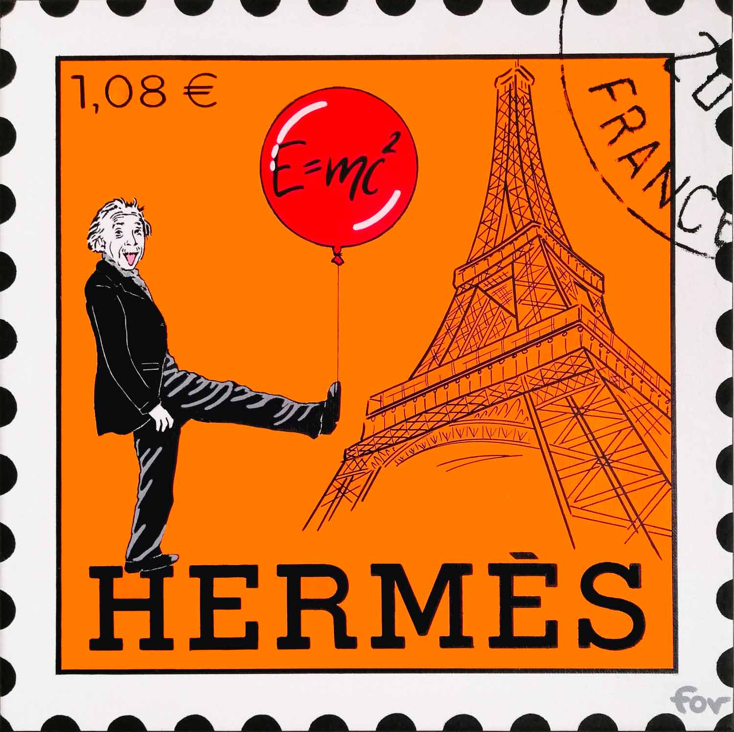 Fov, Stamp Einstein, peinture - Galerie de vente et d’achat d’art contemporain en ligne Artalistic