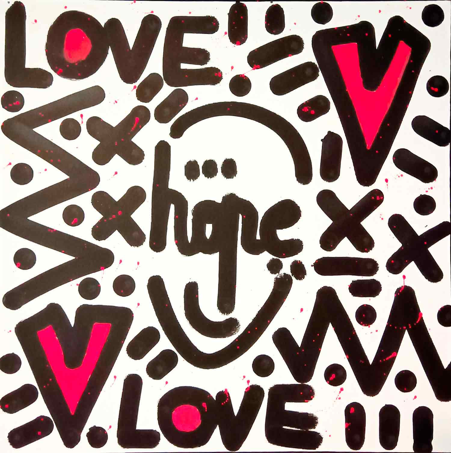 Mr Hope, Heart love, peinture - Galerie de vente et d’achat d’art contemporain en ligne Artalistic