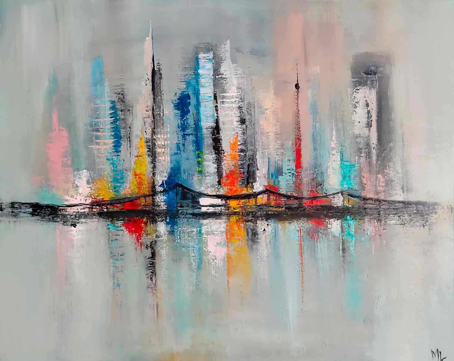 Marie Line Robert, Bridge, peinture - Galerie de vente et d’achat d’art contemporain en ligne Artalistic