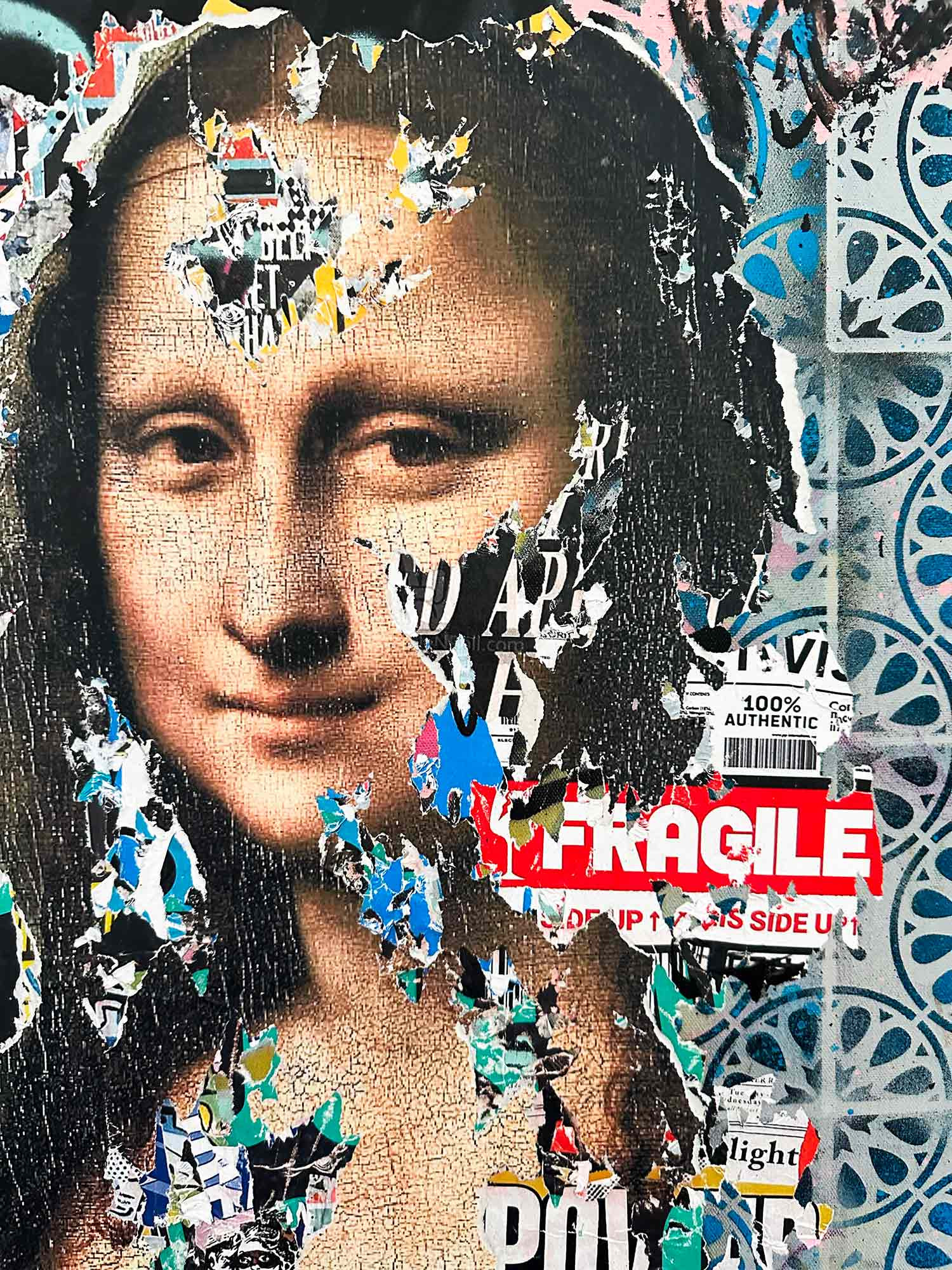 Lasveguix, Urban Mona Lisa, peinture - Galerie de vente et d’achat d’art contemporain en ligne Artalistic