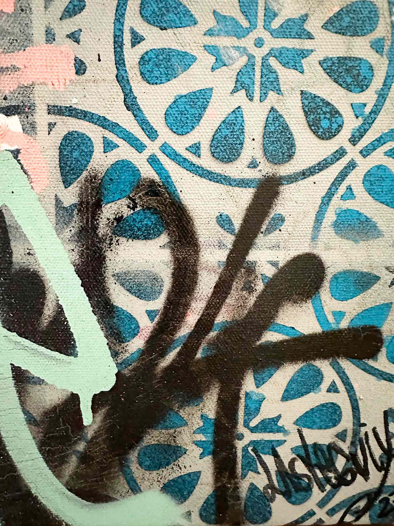 Lasveguix, Urban Mona Lisa, peinture - Galerie de vente et d’achat d’art contemporain en ligne Artalistic