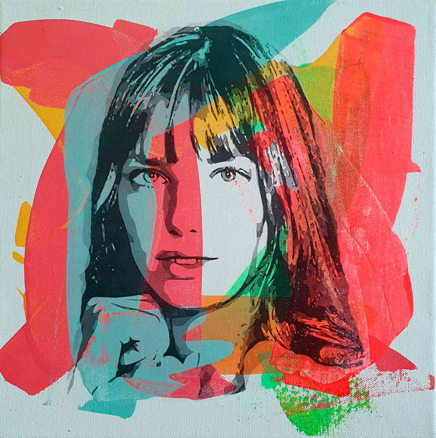 PyB, Jane Birkin, peinture - Galerie de vente et d’achat d’art contemporain en ligne Artalistic