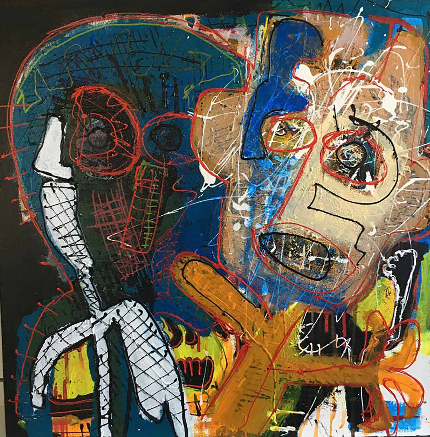Eric Stein, Deux en un, peinture - Galerie de vente et d’achat d’art contemporain en ligne Artalistic