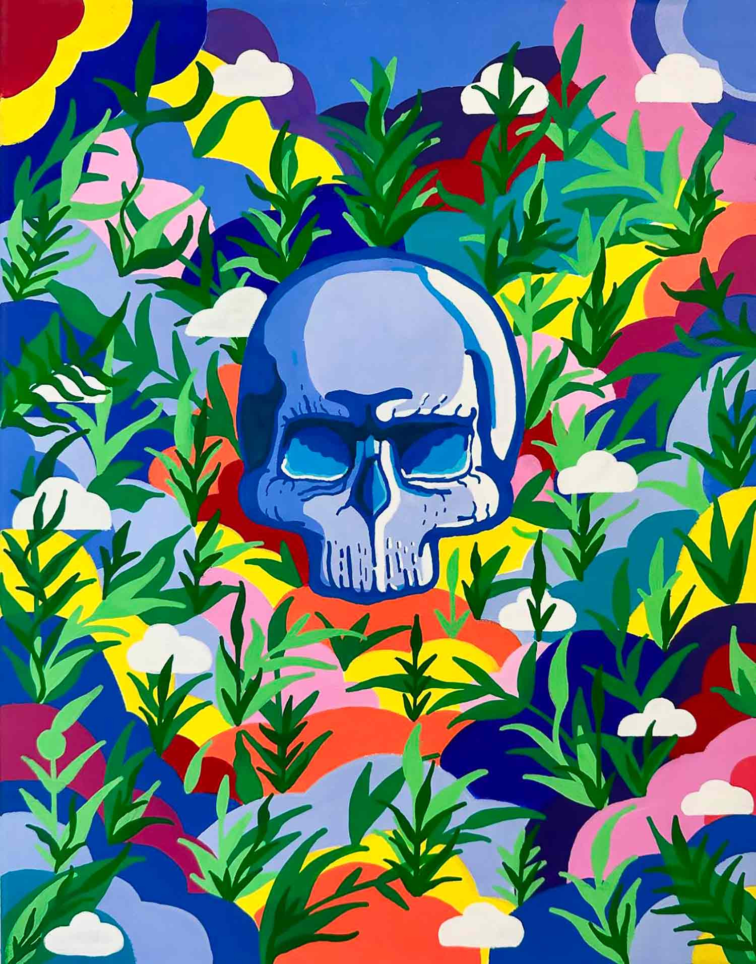 Vincent M, Tête dans les nuages, peinture - Galerie de vente et d’achat d’art contemporain en ligne Artalistic