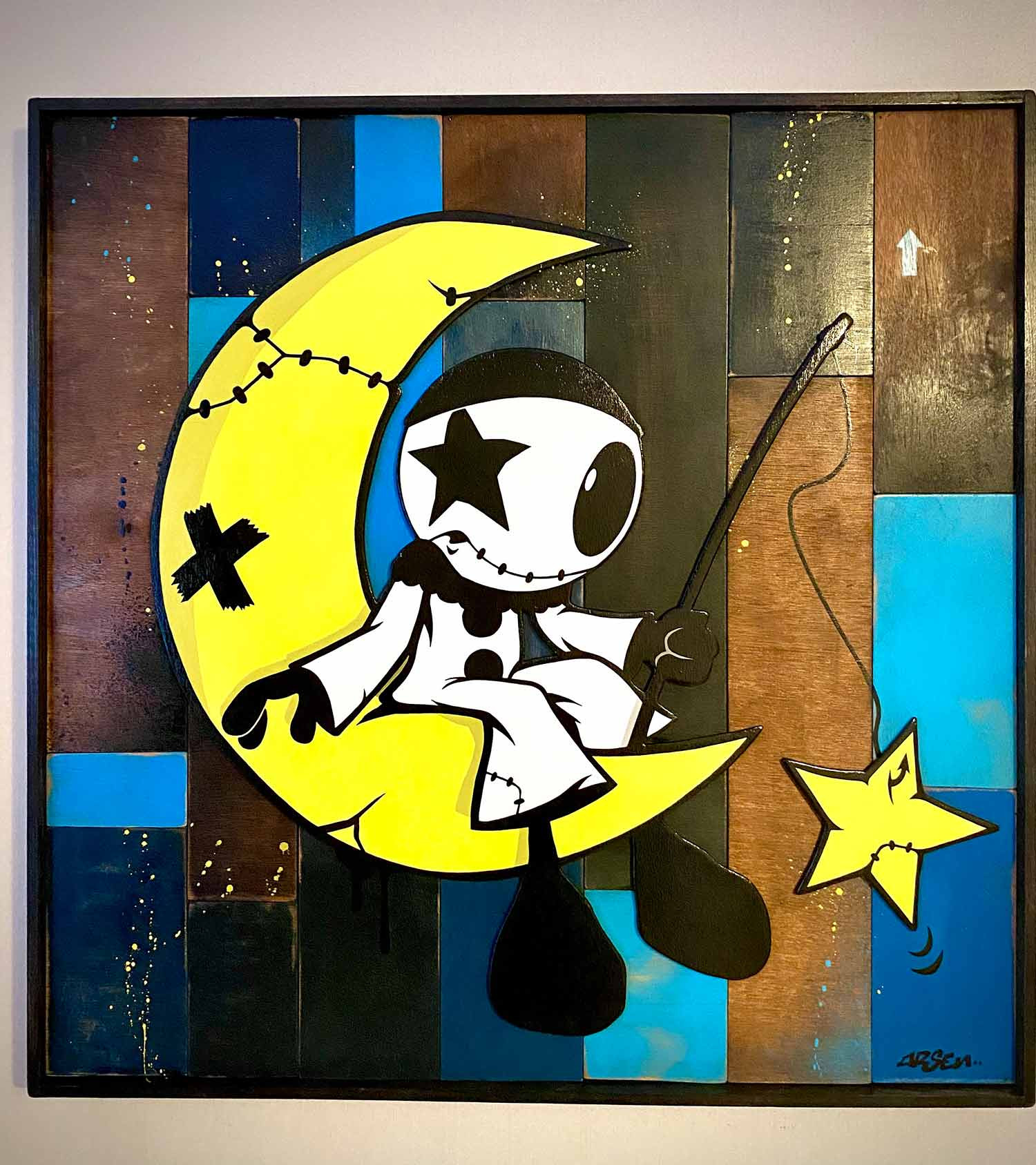 Arsen, Pêche à la lune, peinture - Galerie de vente et d’achat d’art contemporain en ligne Artalistic