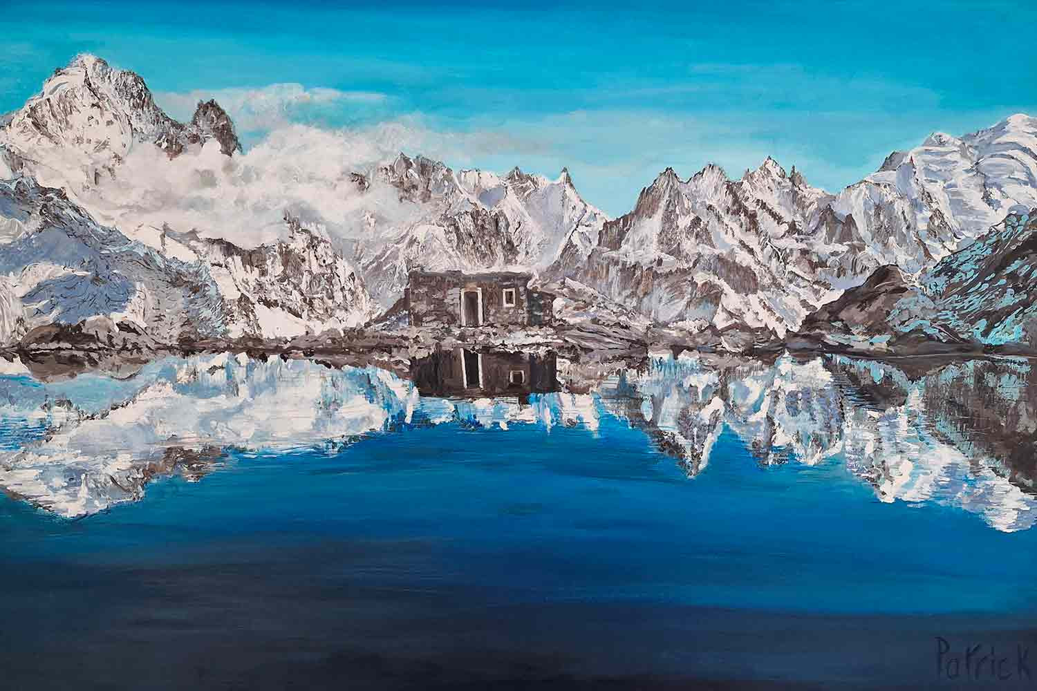 Patrick Pradier, Le lac blanc, peinture - Galerie de vente et d’achat d’art contemporain en ligne Artalistic