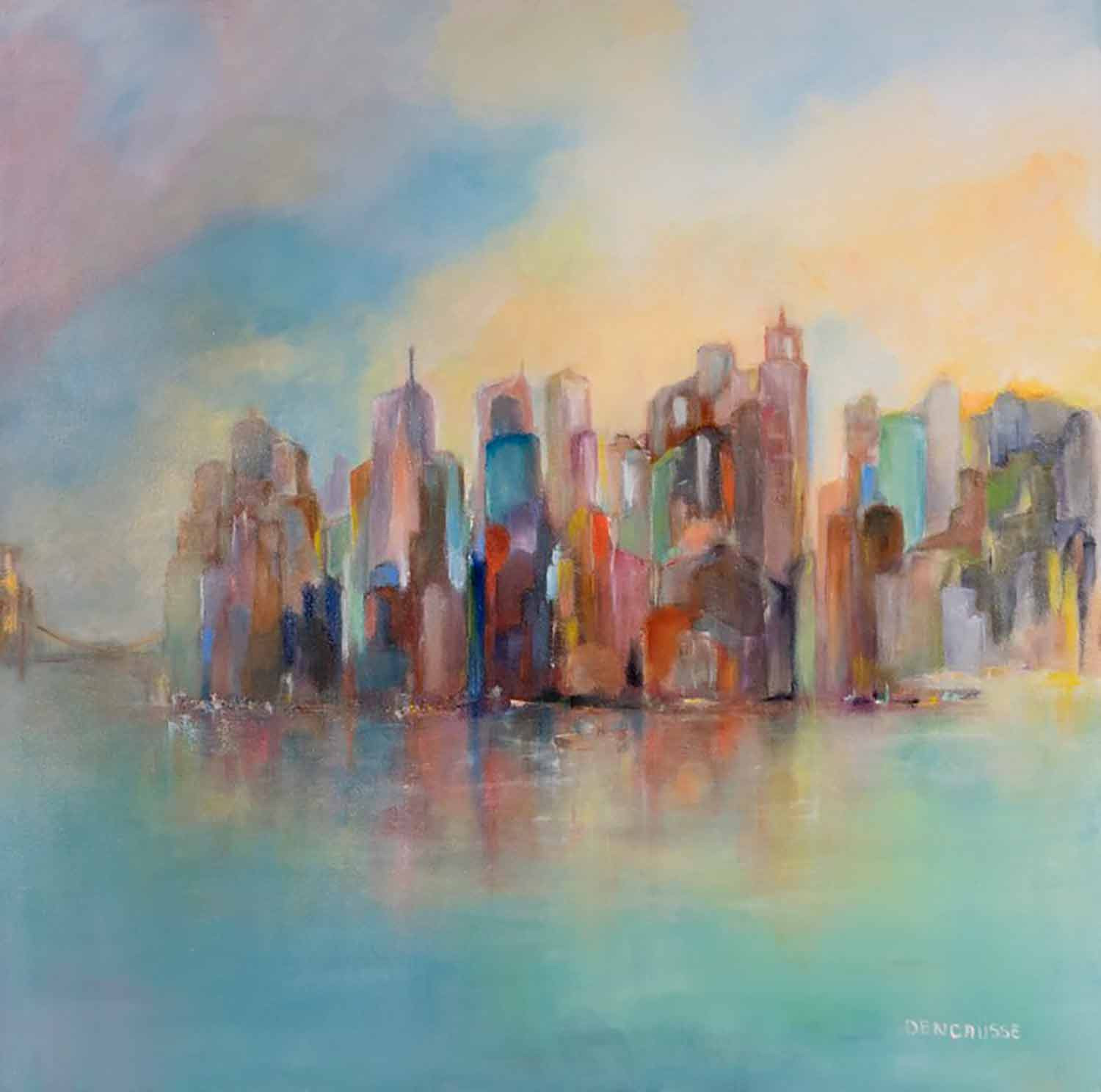 Marianne Dencausse, La city, peinture - Galerie de vente et d’achat d’art contemporain en ligne Artalistic