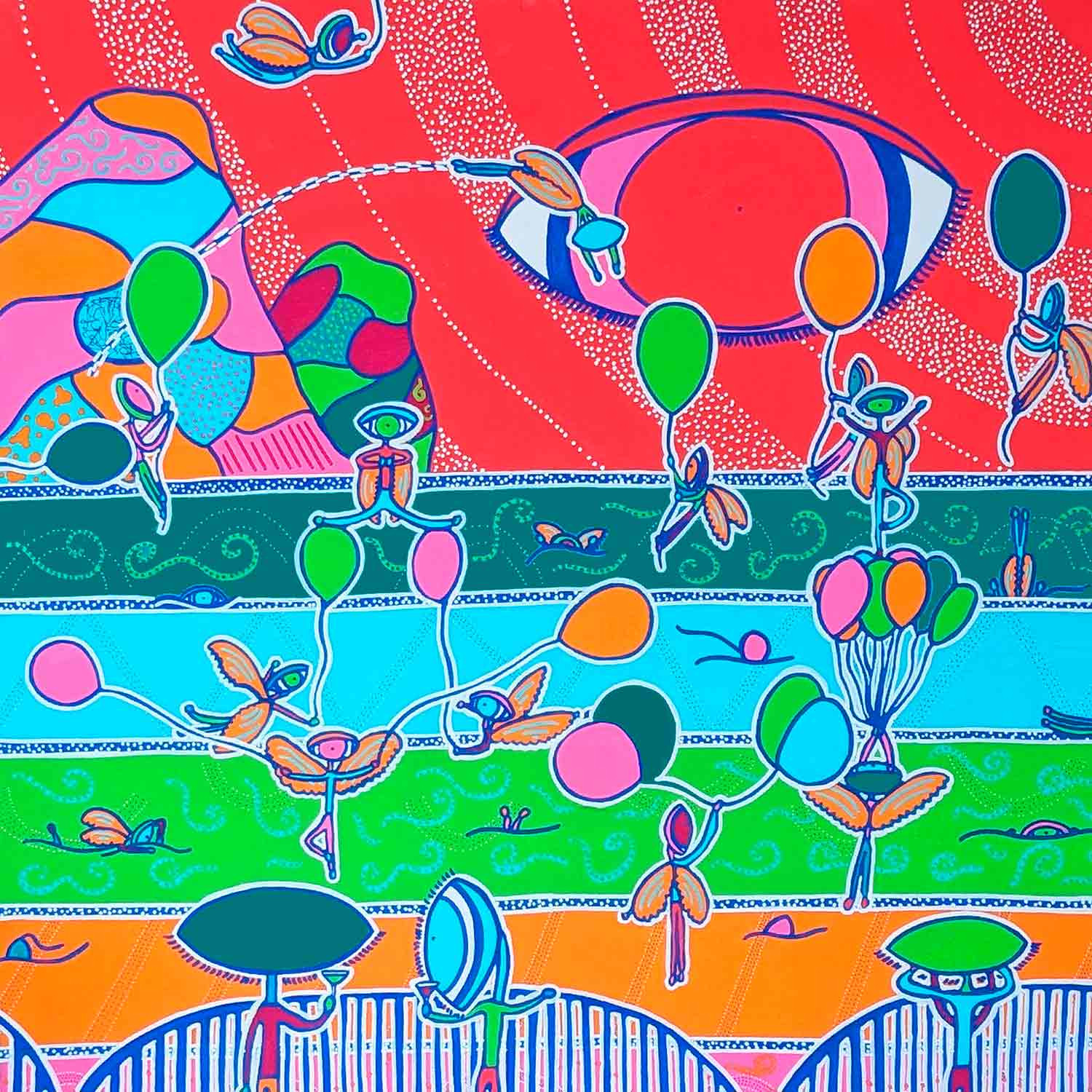 Bonnie Lior, Le feu d'artifices, peinture - Galerie de vente et d’achat d’art contemporain en ligne Artalistic