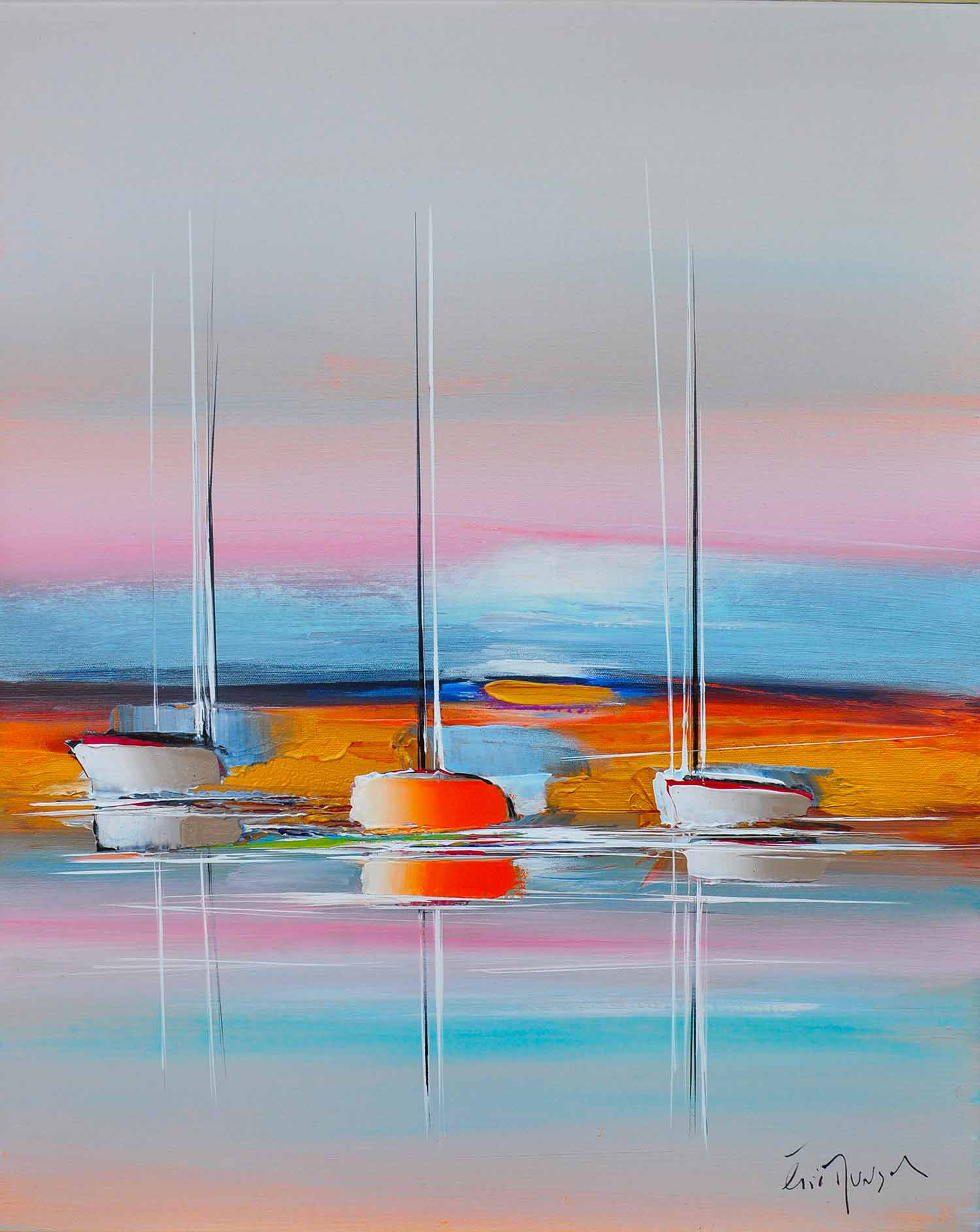 Eric Munsch, Le rivage d'or, peinture - Galerie de vente et d’achat d’art contemporain en ligne Artalistic