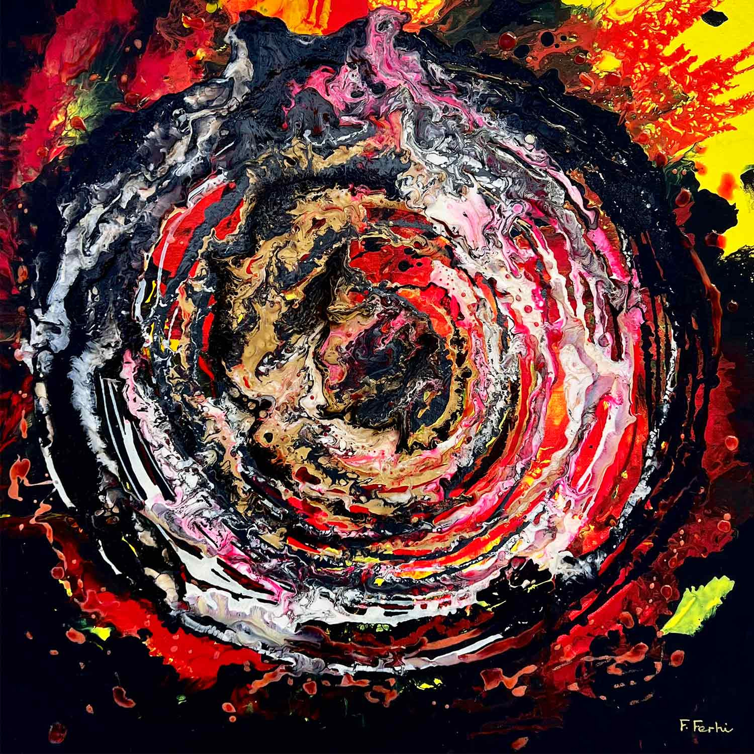 Fady Ferhi, Emotions en ébullition, peinture - Galerie de vente et d’achat d’art contemporain en ligne Artalistic